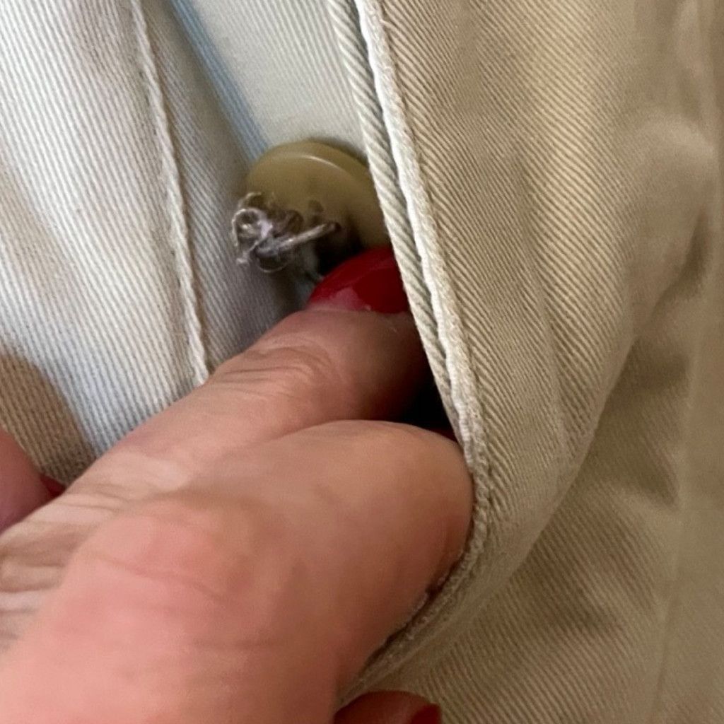 Eddie Bauer × Vintage Vtg 90s Eddie Bauer Khaki Chino Button Fly Shorts Sz 31 Size US 31 - 7 Thumbnail