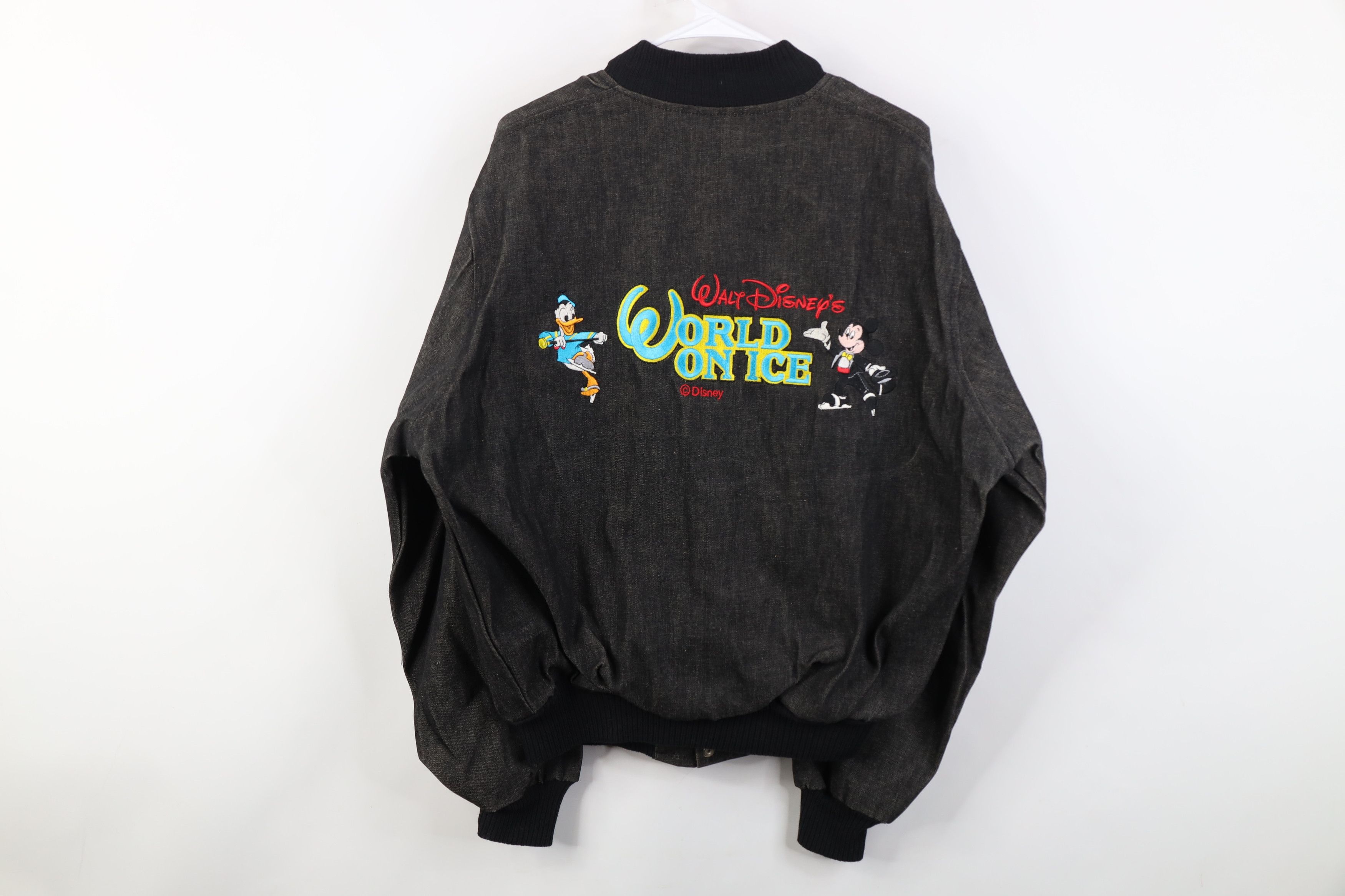 Vintage Vintage 90s Walt Disney World On Ice Chambray Bomber Jacket Size US L / EU 52-54 / 3 - 15 Thumbnail