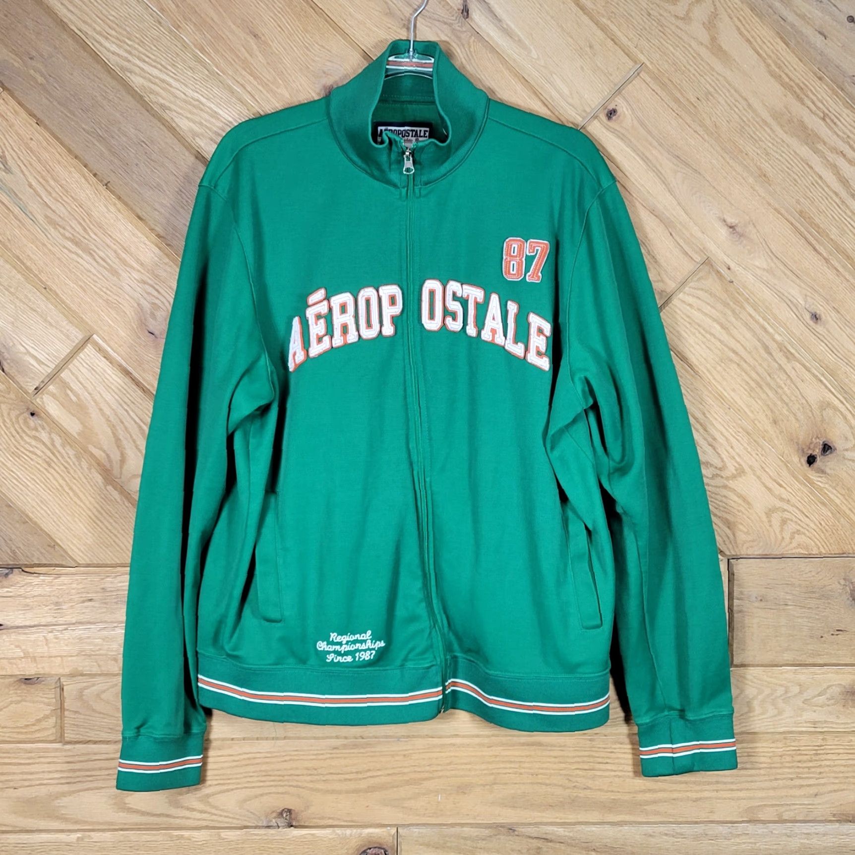 Vintage VINTAGE Aéropostale Track Jacket Mens XL Full Zip Green Size US XL / EU 56 / 4 - 3 Thumbnail