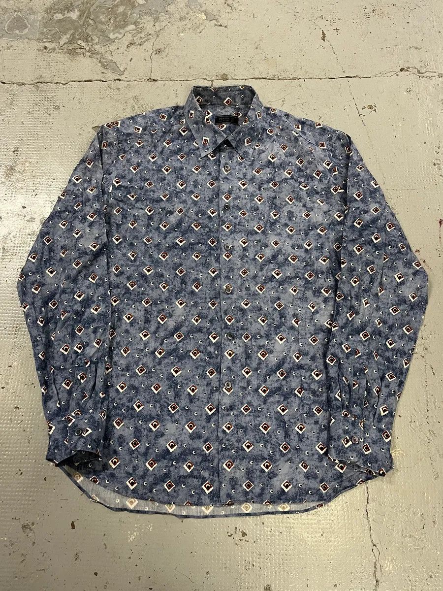 Prada 2000s Prada Abstract Cloud Blue Shirt Size US M / EU 48-50 / 2 - 1 Thumbnail