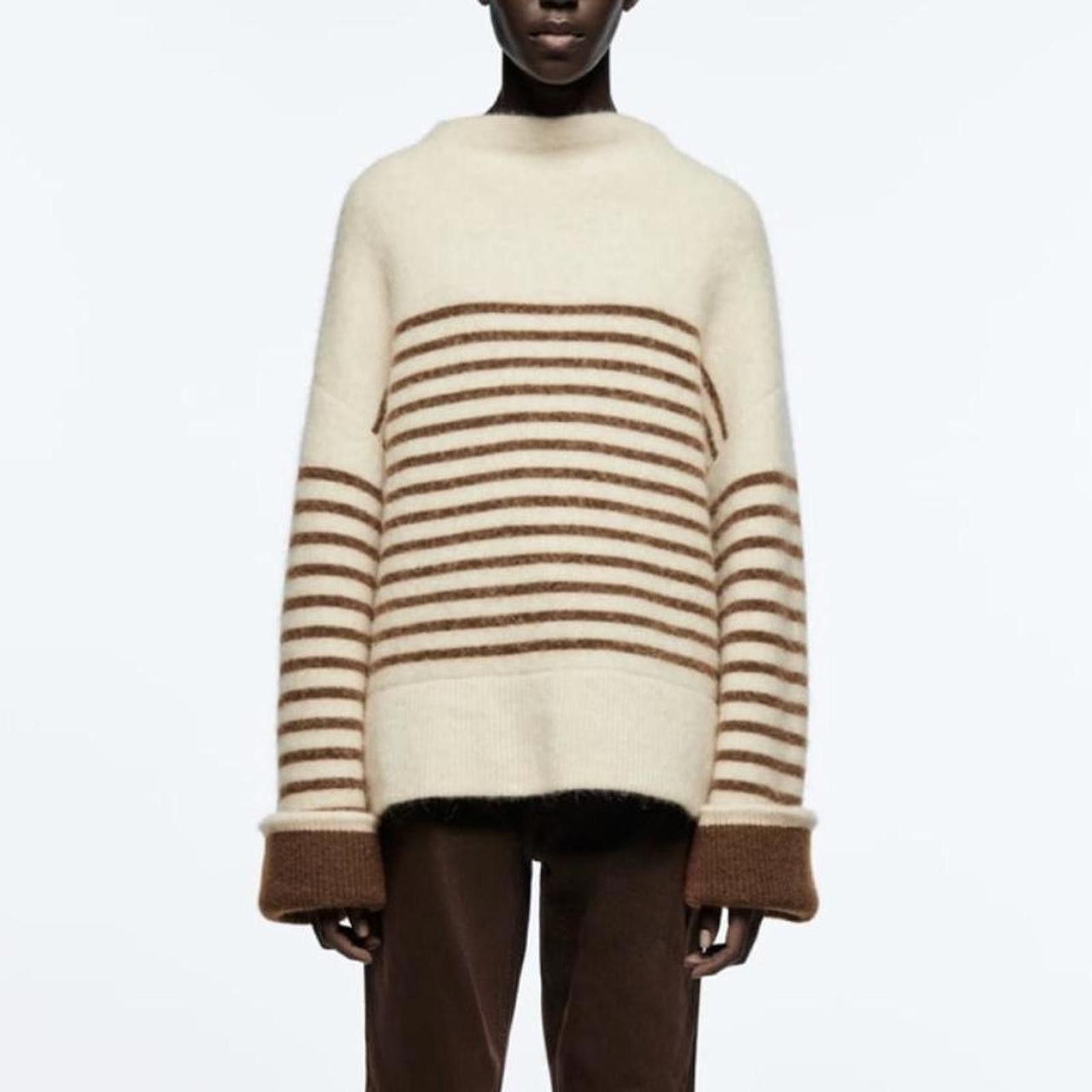 Zara Zara STRIPED WOOL ALPACA BLEND SWEATER LIMITED EDITION M Size M / US 6-8 / IT 42-44 - 2 Thumbnail