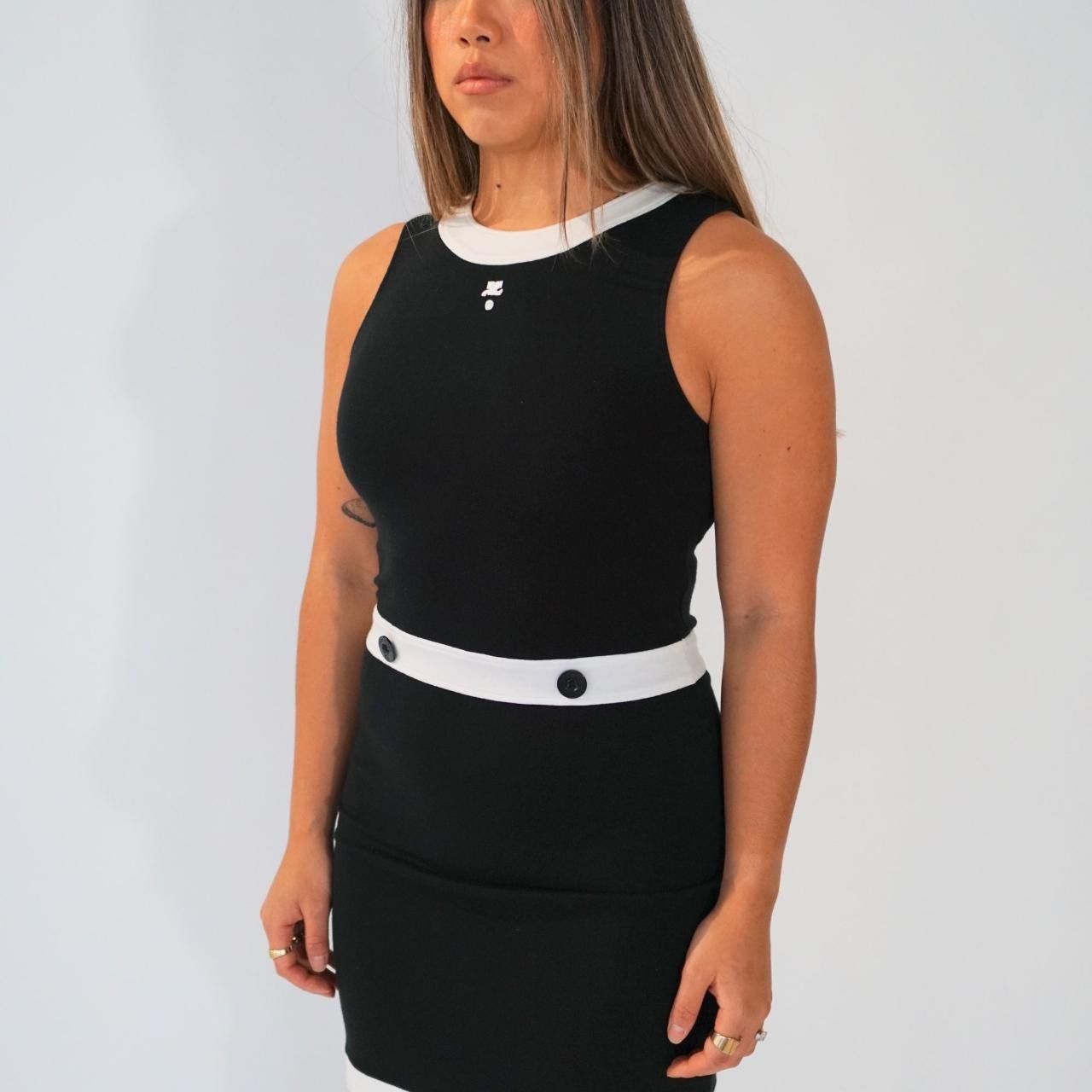 Courreges Courreges Contrast Block Sless Logo Dress Size M / US 6-8 / IT 42-44 - 2 Thumbnail