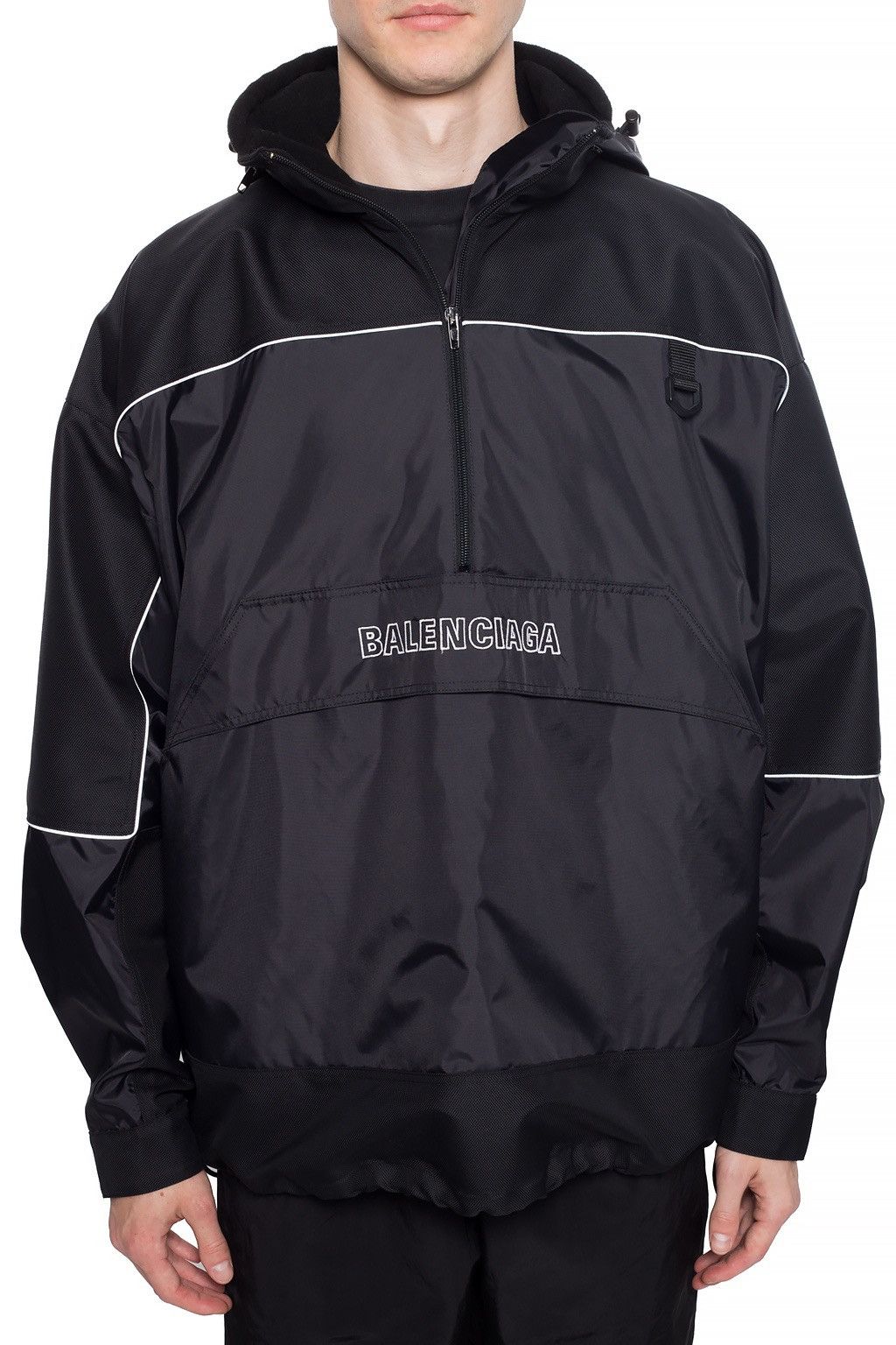 Balenciaga Balenciaga 80s Logo Black Windbreaker Nylon Jacket Size US M / EU 48-50 / 2 - 1 Thumbnail