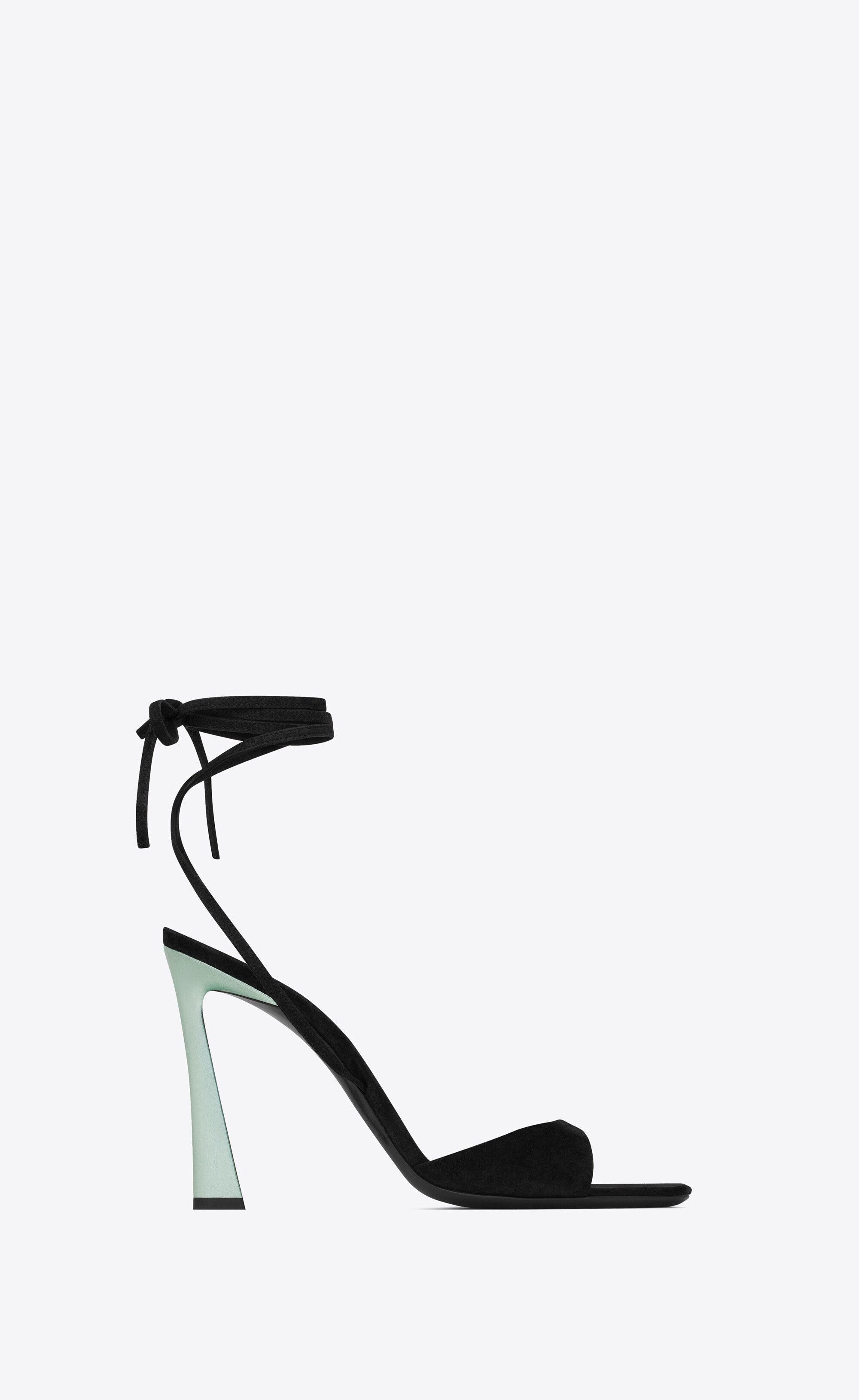 Paz Sandals in Suede and Metallized Leather