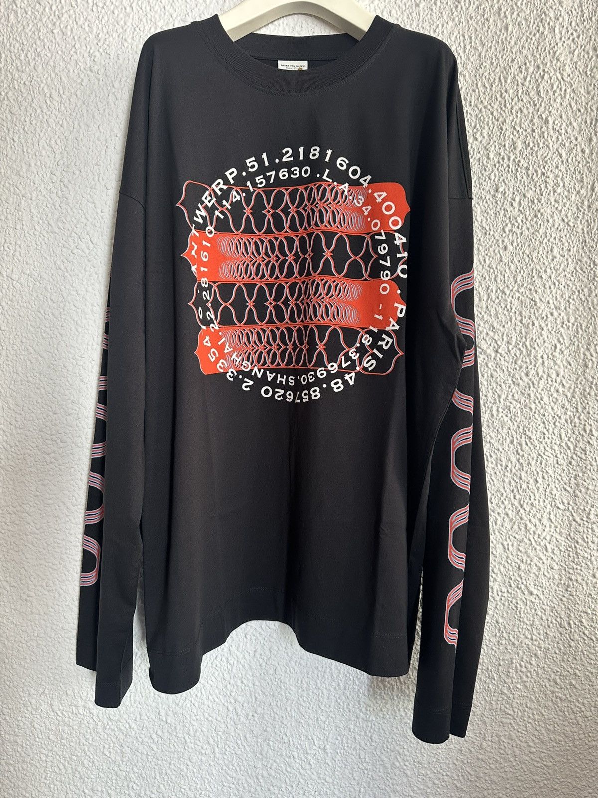 Dries Van Noten Dries Van Noten Black Printed Long Sleeve T-Shirt Size US XL / EU 56 / 4 - 3 Thumbnail