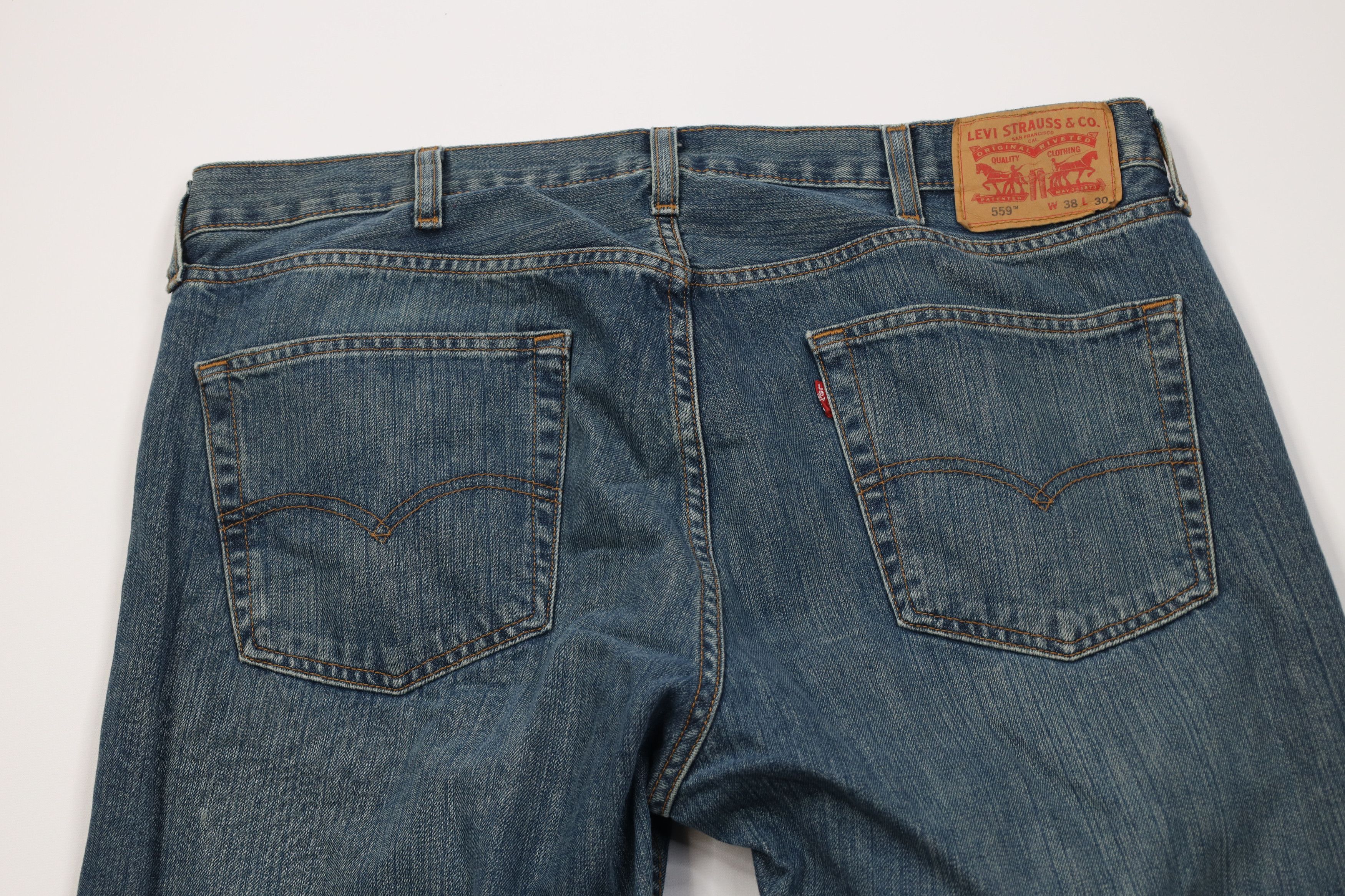 Levi's Vintage Y2K Levis 569 Relaxed Straight Wide Leg Jeans Blue Size US 38 / EU 54 - 11 Thumbnail