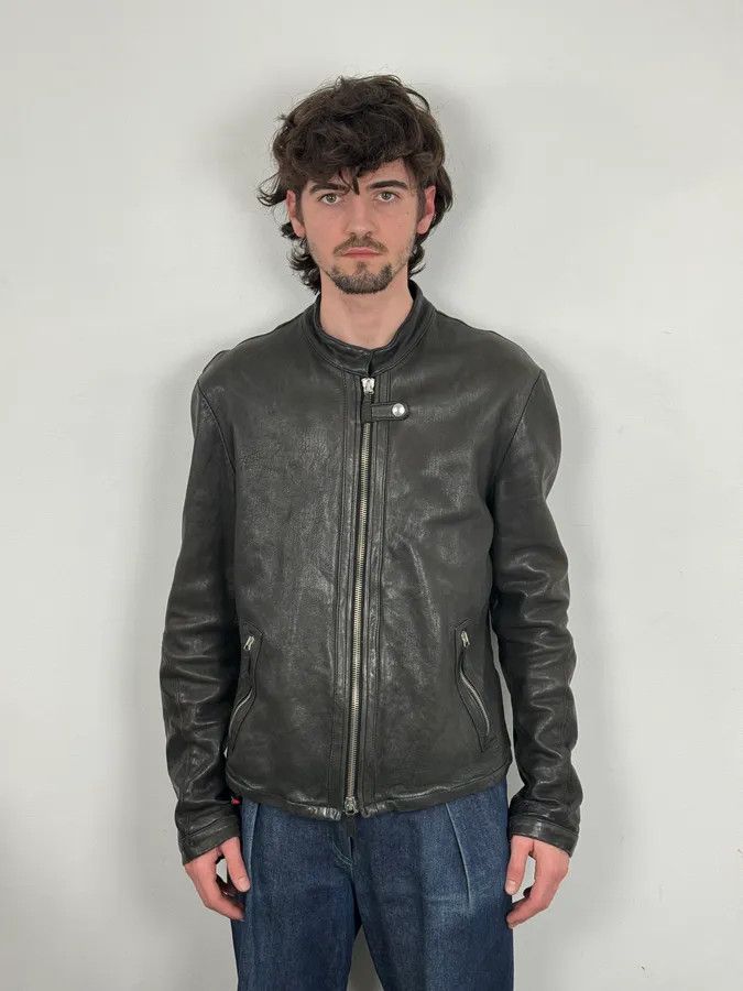 Emporio Armani SS2012 Emporio Armani Black Biker Leather Jacket Size US M / EU 48-50 / 2 - 3 Thumbnail