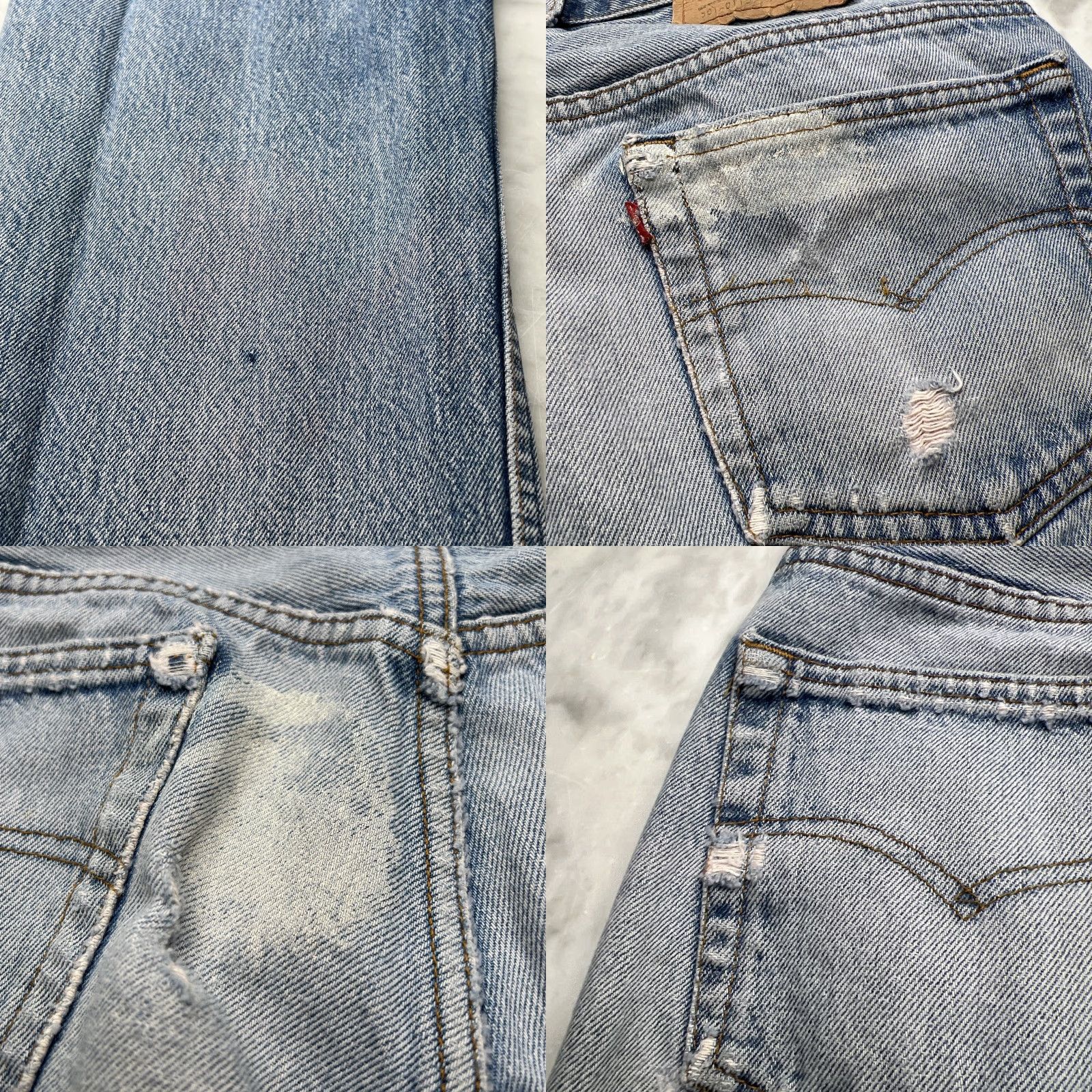Levi's VINTAGE Levi's 501 Jeans 34x34 Button Fly 80s Thrashed Distressed Blue Denim Mens Regular 5-Pocket USA Size US 34 / EU 50 - 9 Thumbnail