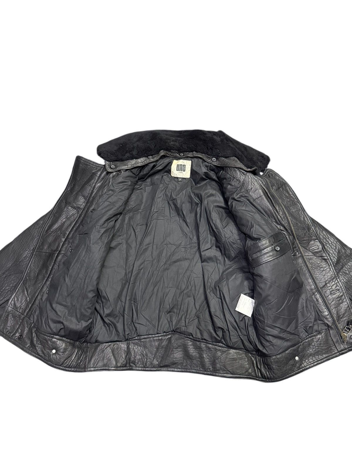 Gemma.H Uomo Vintage 80s Pure Sheepskin Leather Uno Uomo Biker Jacket Size US L / EU 52-54 / 3 - 4 Thumbnail