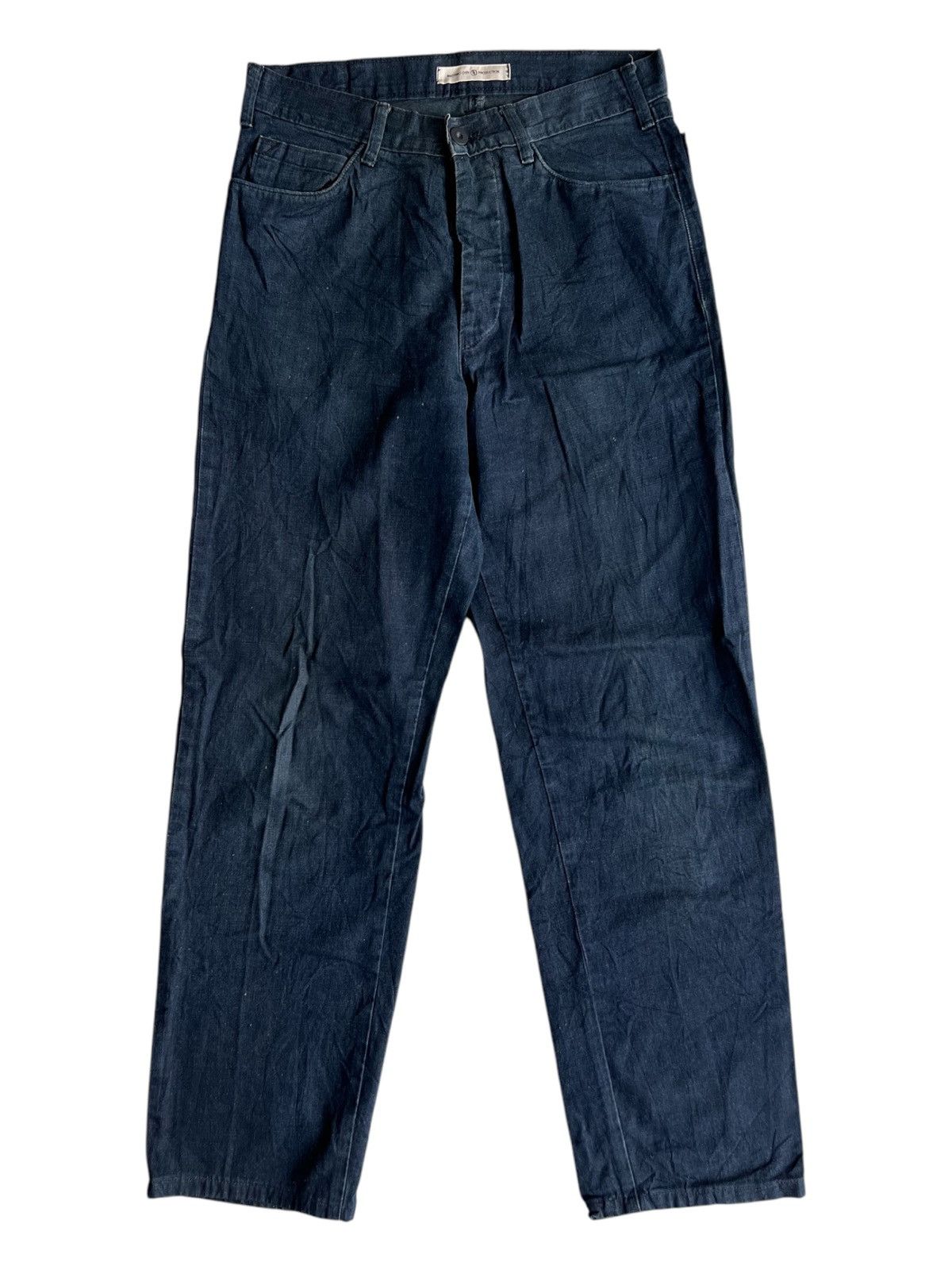 C.P. Company × Massimo Osti × Stone Island Vintage 1980s Massimo Osti ™️ Logo Baggy Denim Jeans Archive Size US 29 - 5 Thumbnail