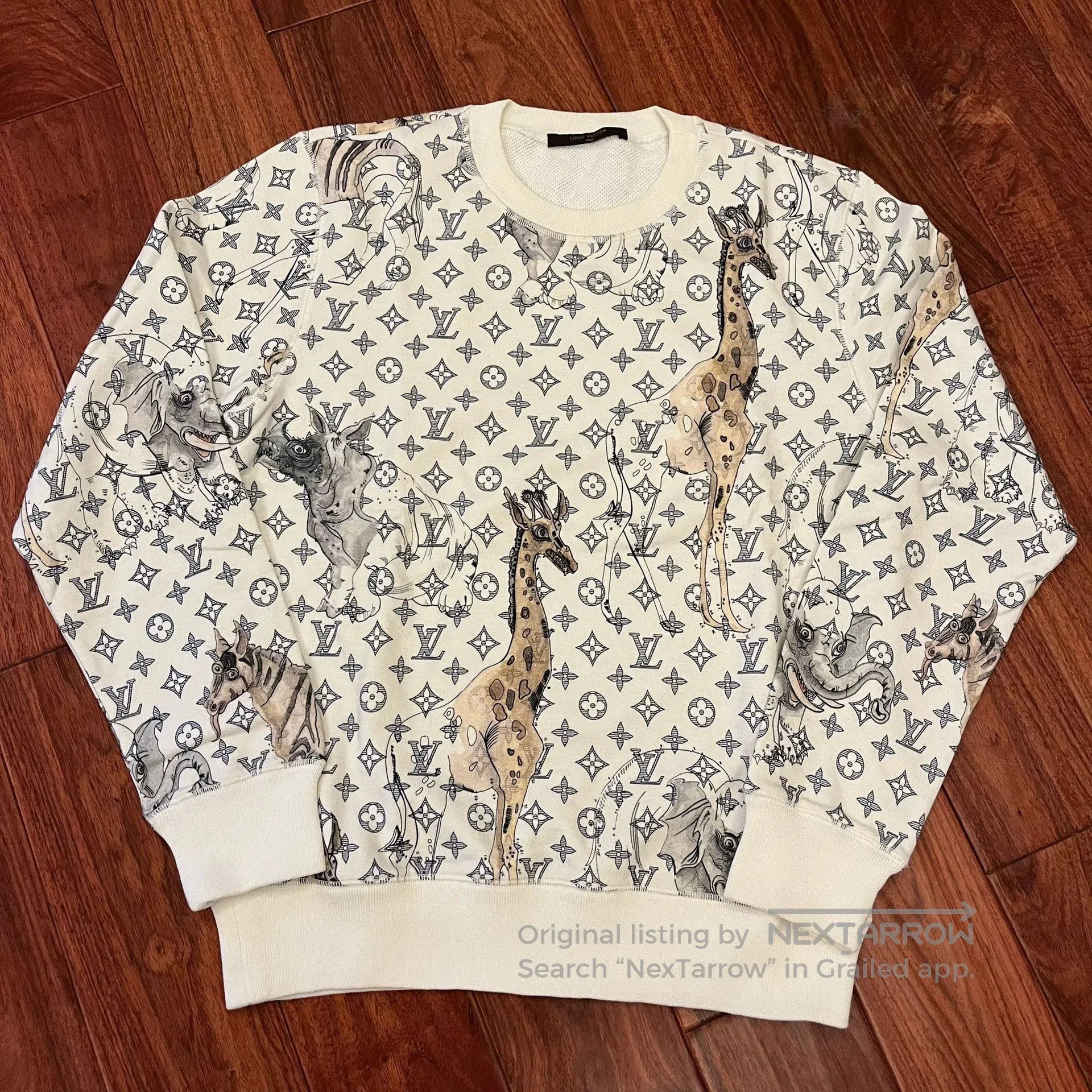 Louis Vuitton Louis Vuitton Zoo Logo Print Pullover Sweatshirt S. Size US S / EU 44-46 / 1 - 1 Thumbnail