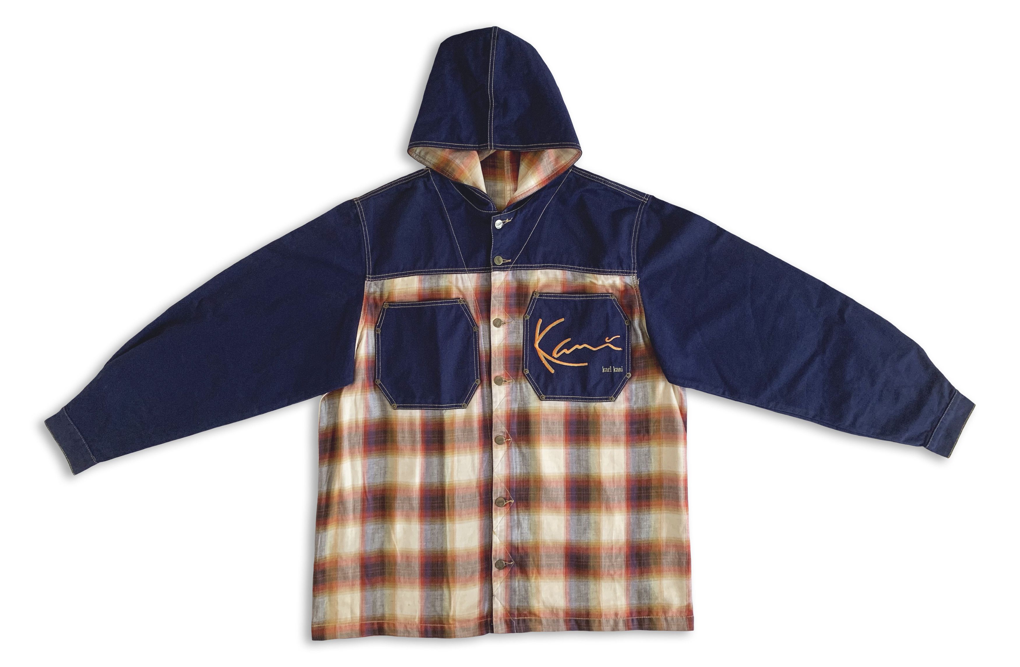 Karl Kani Rare Vintage 90s Karl Kani Hoodie Jacket Denim 2pac Tupac Size US XL / EU 56 / 4 - 4 Thumbnail