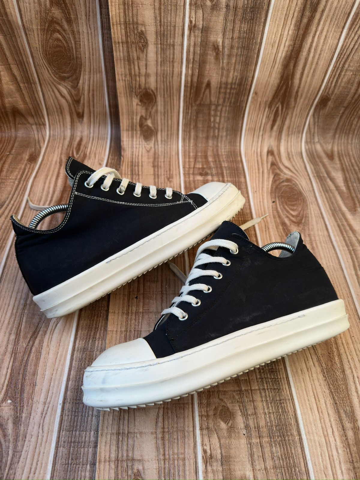 Rick Owens Rick Owens DRKSHDW Nylon Ramones Two Tone Stitch Lowtops Size US 8.5 / EU 41-42 - 9 Thumbnail