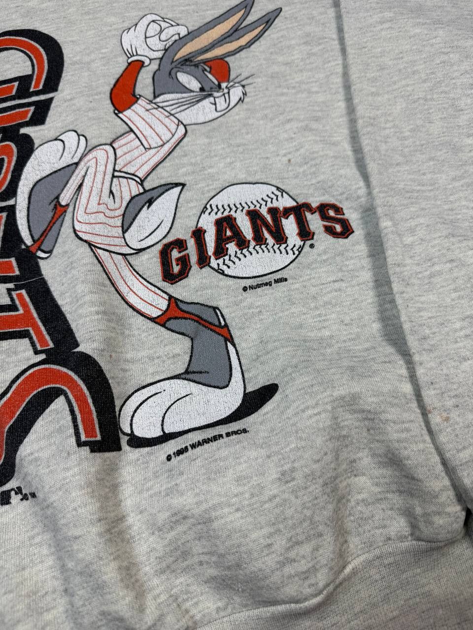 Nutmeg Vintage 90s Looney Tunes MLB Giant USA Retro Sweatshirt Size US M / EU 48-50 / 2 - 6 Thumbnail