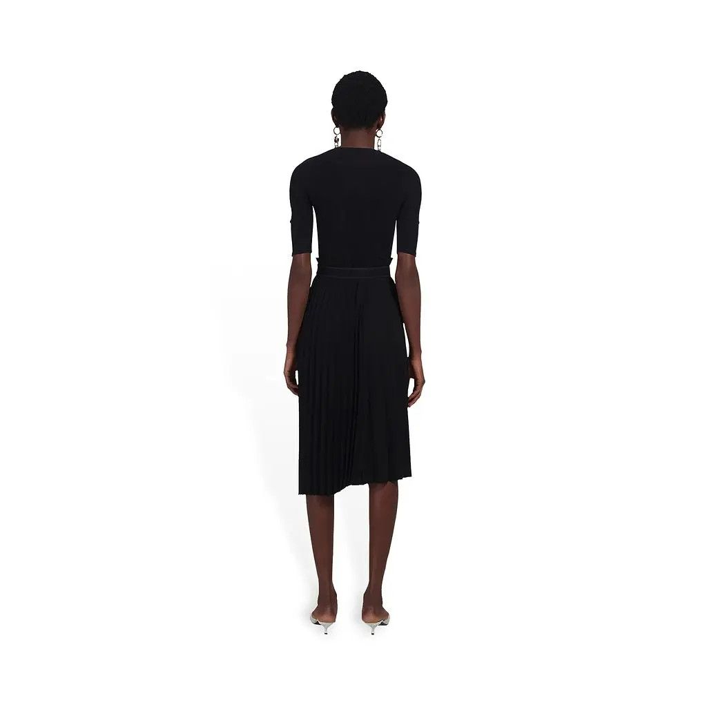 Balenciaga oc11z0825 Fancy Pleated Skirt in Black Size 28" / US 6 / IT 42 - 5 Thumbnail