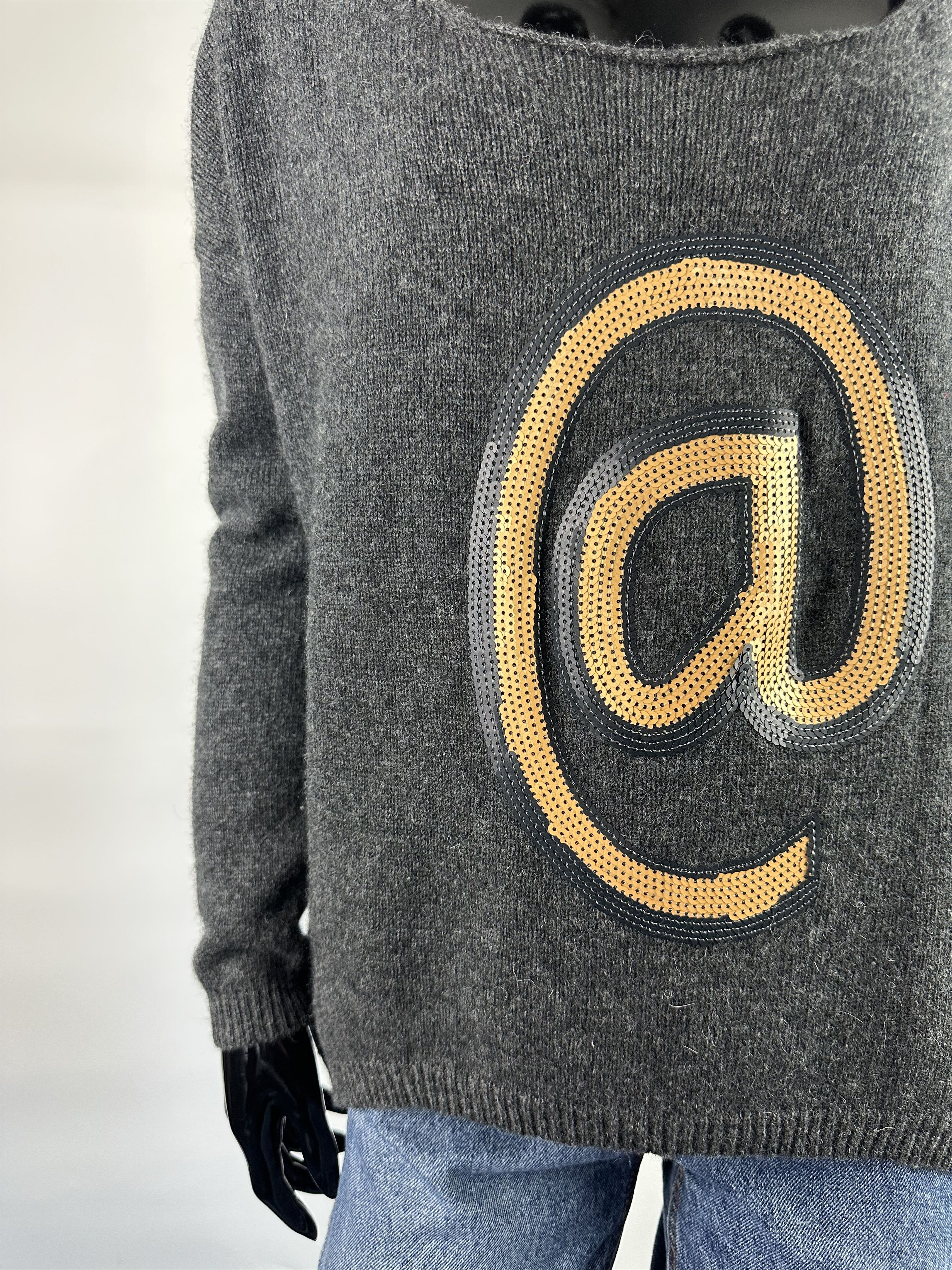 NAVYBOOT Navyboot Wool Sweater Sequins Logo Size XS / US 0-2 / IT 36-38 - 4 Thumbnail