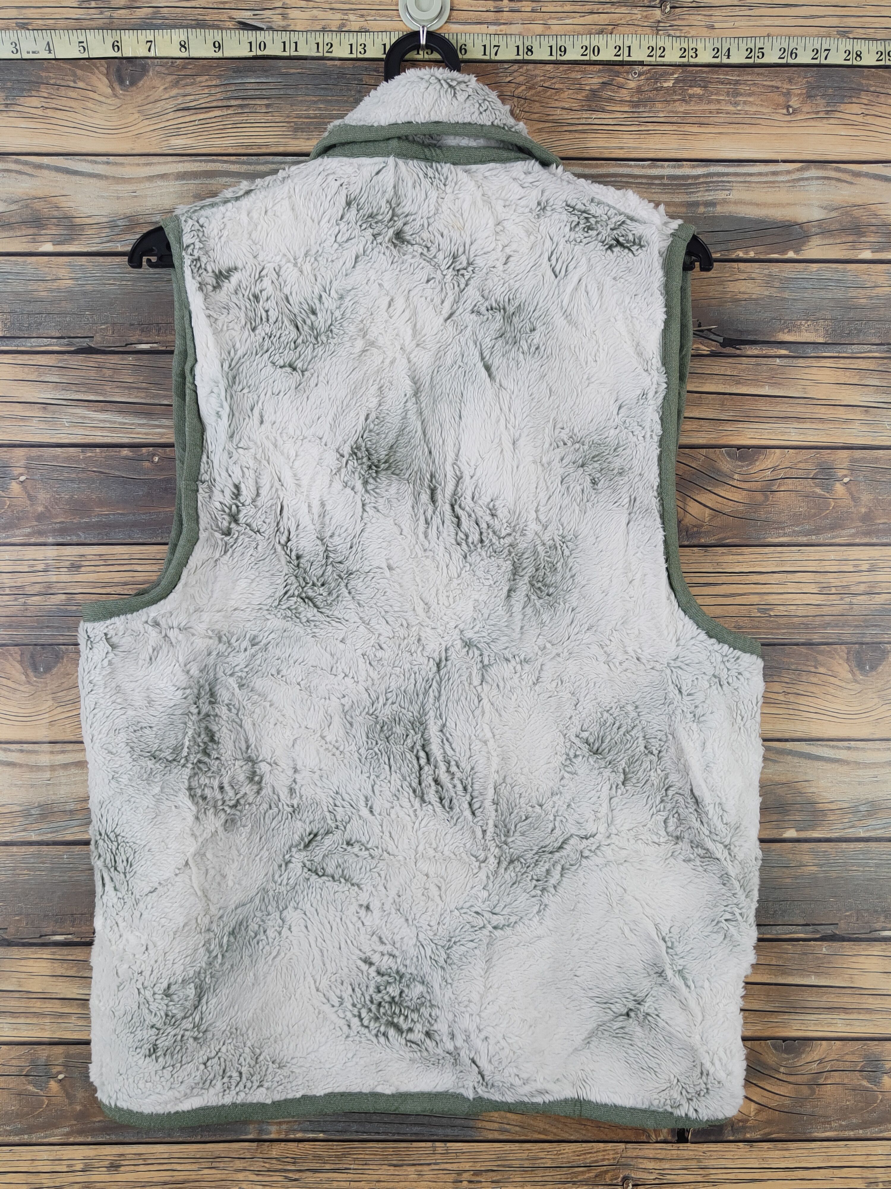 Japanese Brand × Vintage Japanese Brand White Green Fur Mohair Toggle Vests Size M / US 6-8 / IT 42-44 - 7 Thumbnail