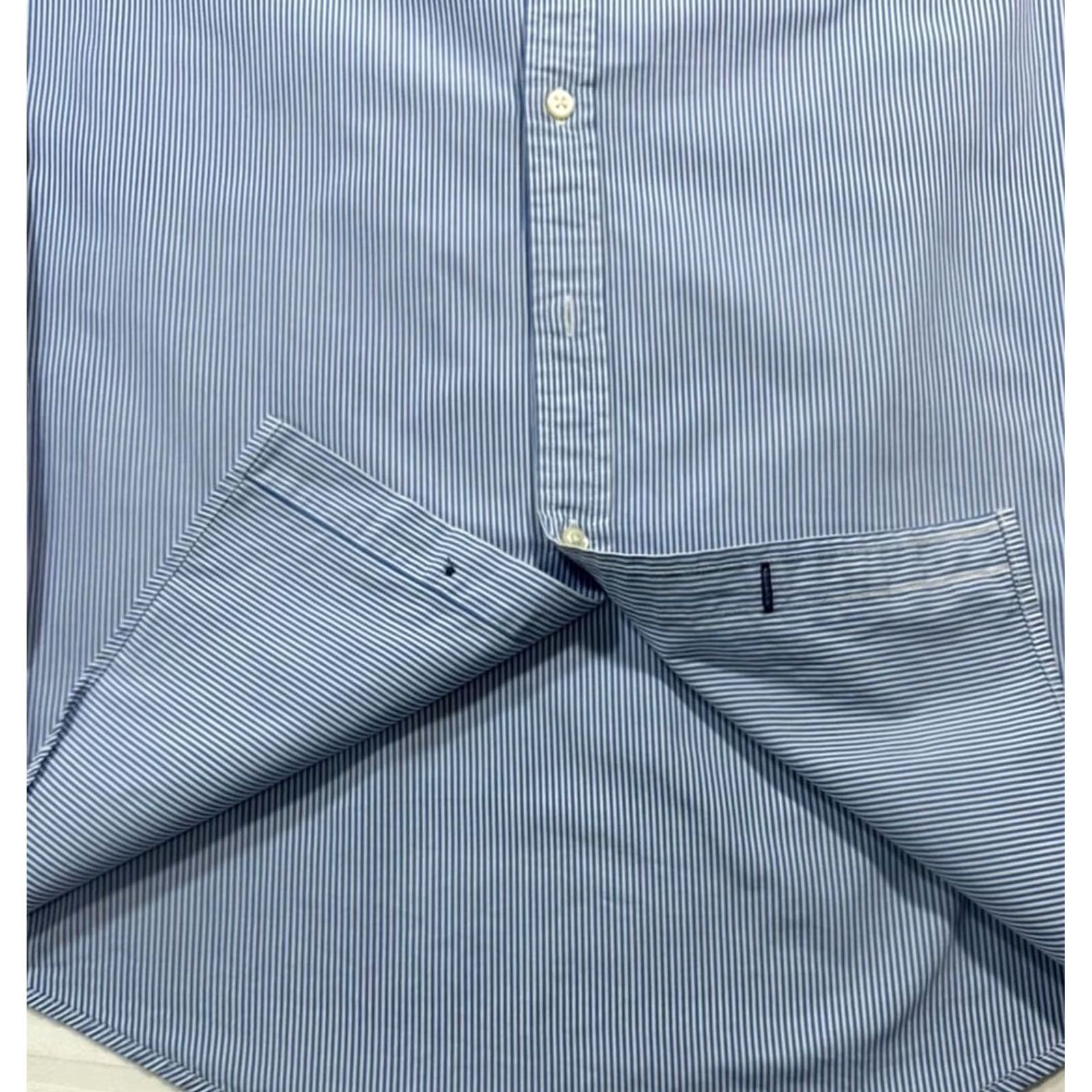 Tommy Hilfiger Tommy Hilfiger Men'S Blue White Micro Stripe Easy Care Regular Fit Shirt M Size US M / EU 48-50 / 2 - 7 Thumbnail