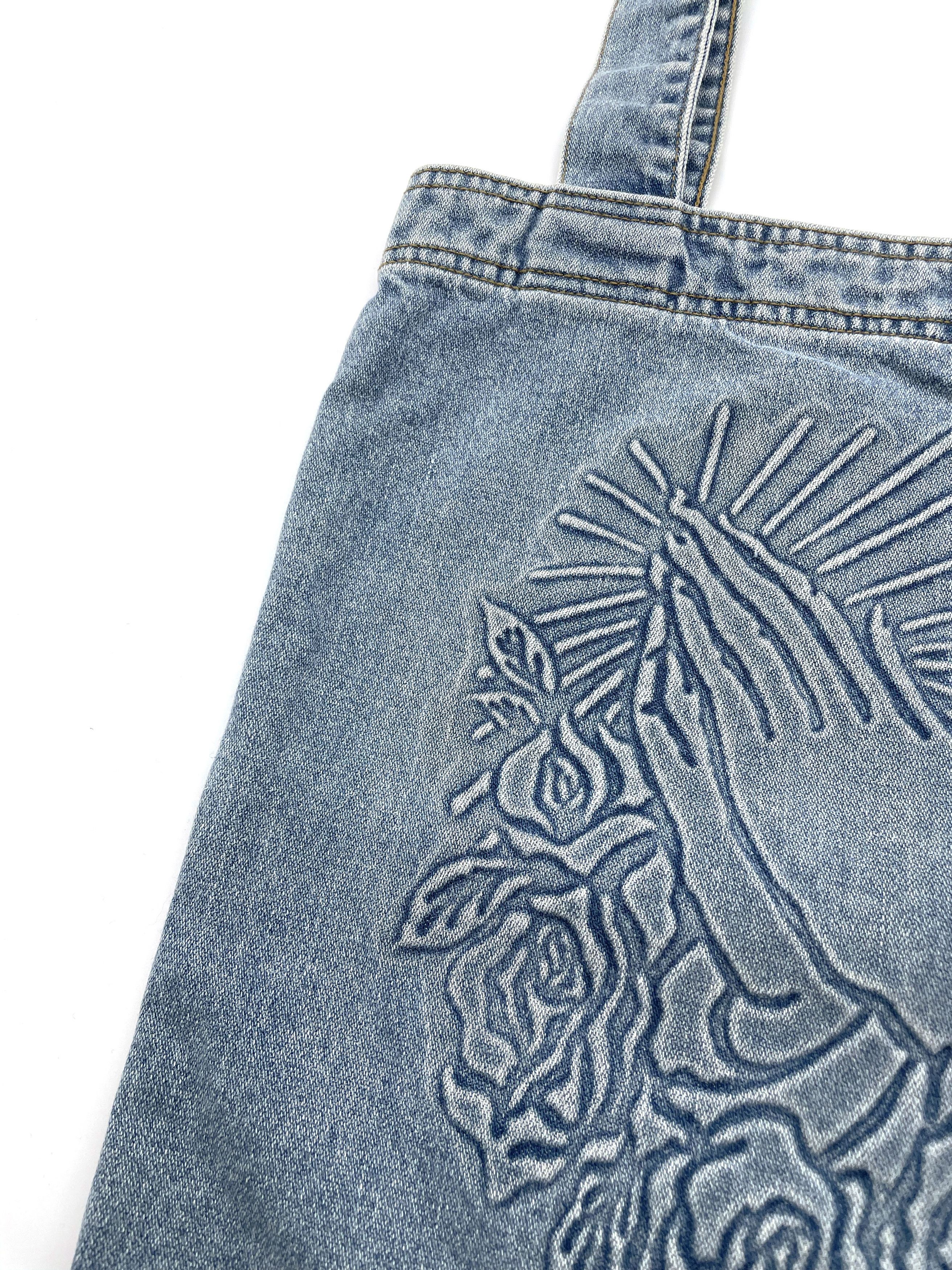 Kapital Prayer Hands Denim Tote Bag Size ONE SIZE - 3 Thumbnail