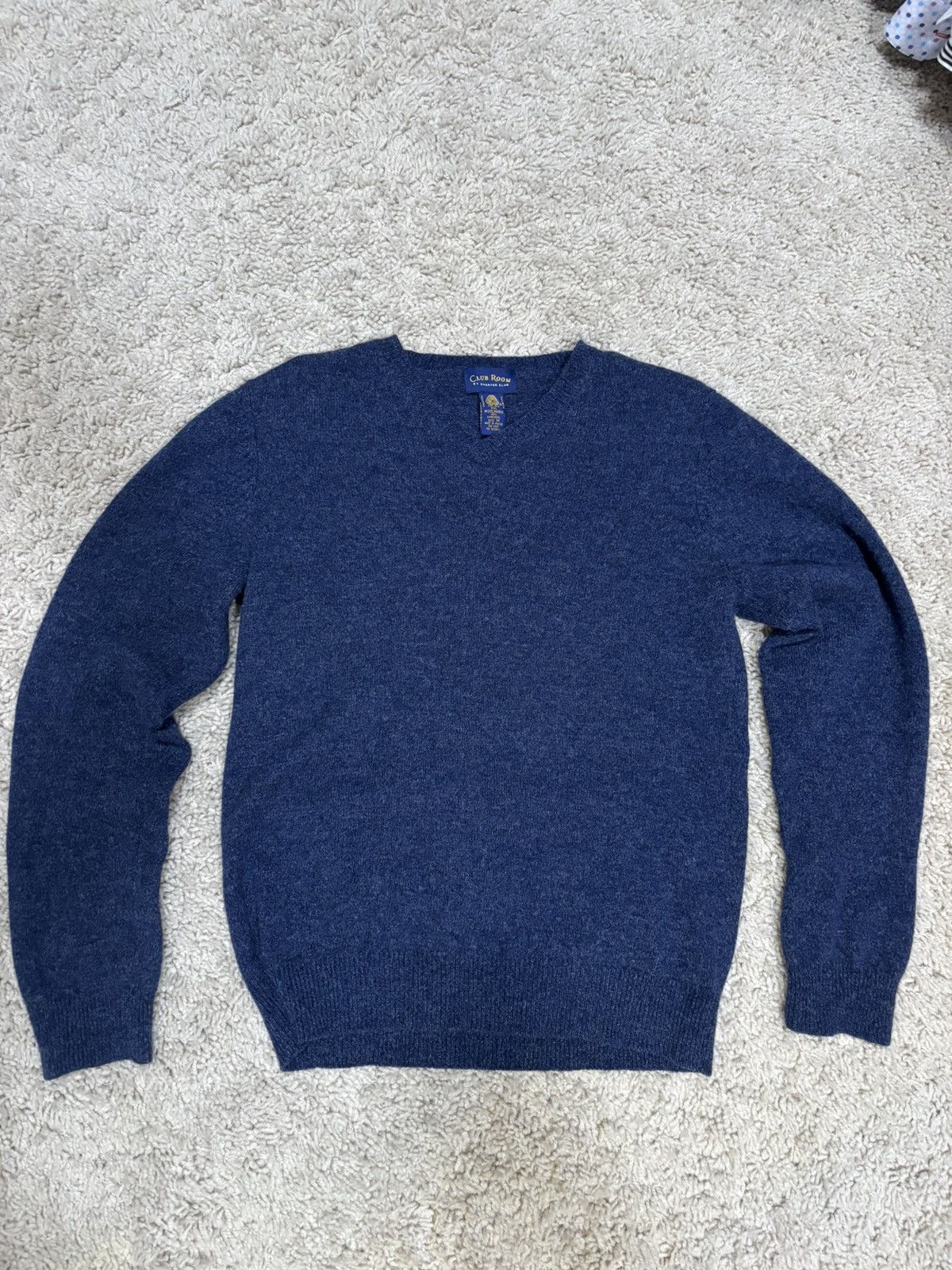Polo Ralph Lauren Vintage blue wool sweater - Size: Medium Size US M / EU 48-50 / 2 - 1 Thumbnail