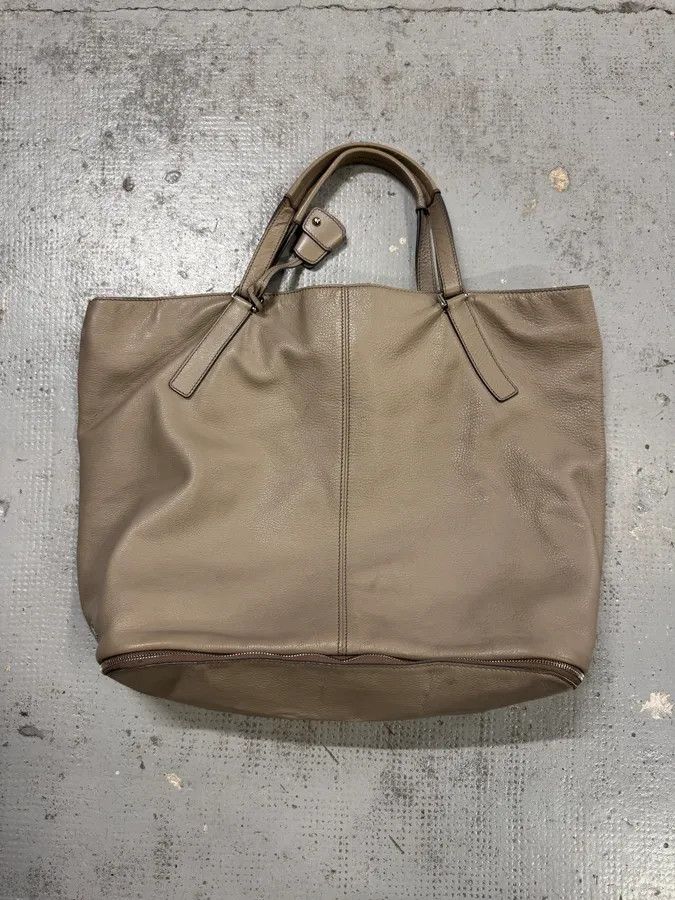 Dolce & Gabbana 2000s Dolce & Gabbana Kati Zip Beige Leather Tote Bag Size ONE SIZE - 3 Thumbnail
