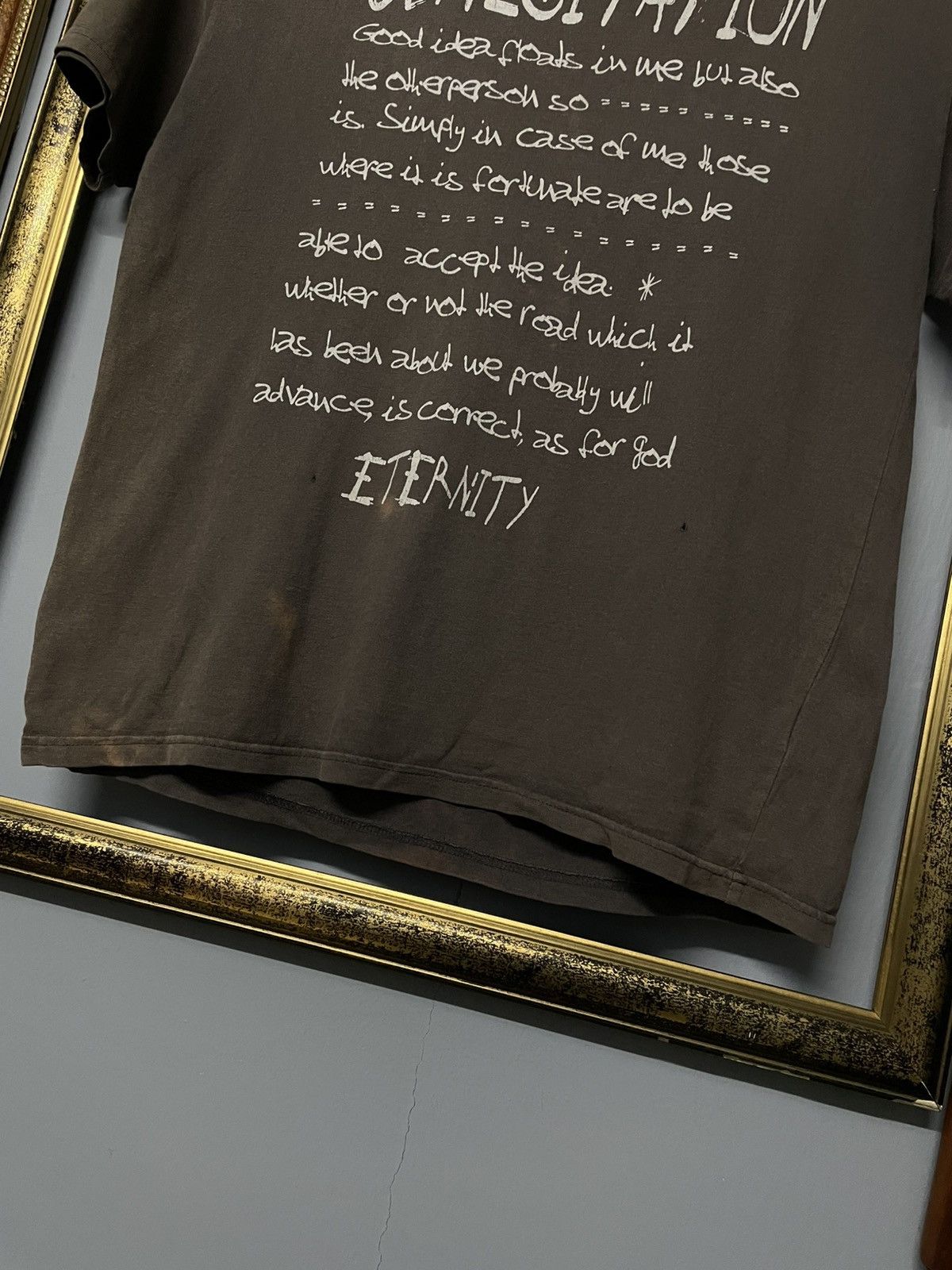 Japanese Brand Vintage 90s Japan Beaumere Poem Eternity Sunfaded Trash Tee Size US M / EU 48-50 / 2 - 4 Thumbnail