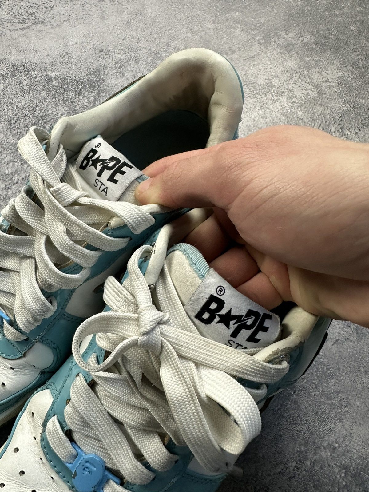 Bape A Bathing Ape Bape Sta Blue White Sneakers size 8.5 Size US 8.5 / EU 41-42 - 9 Thumbnail