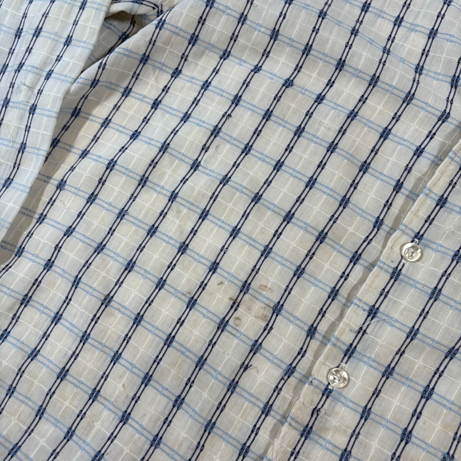 Vintage Vintage 60/70s Thrashed Plaid Farm Button Down Size US XL / EU 56 / 4 - 2 Thumbnail