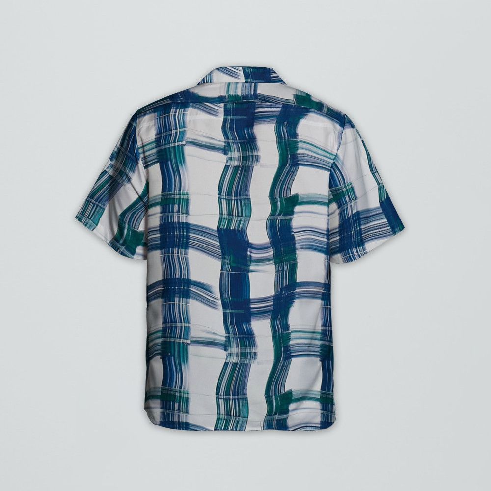 Designer Blue & White Short Sleeve Shirt Size US L / EU 52-54 / 3 - 4 Thumbnail