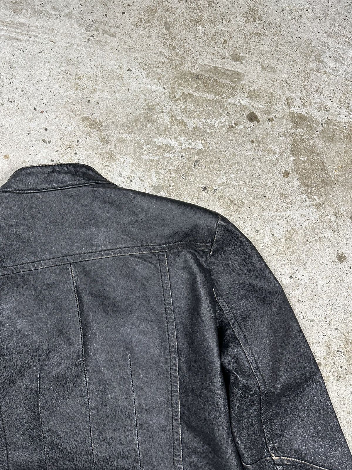 Vintage Vintage Y2K Moto Biker Black Leather Jacket Utility Size US S / EU 44-46 / 1 - 10 Thumbnail