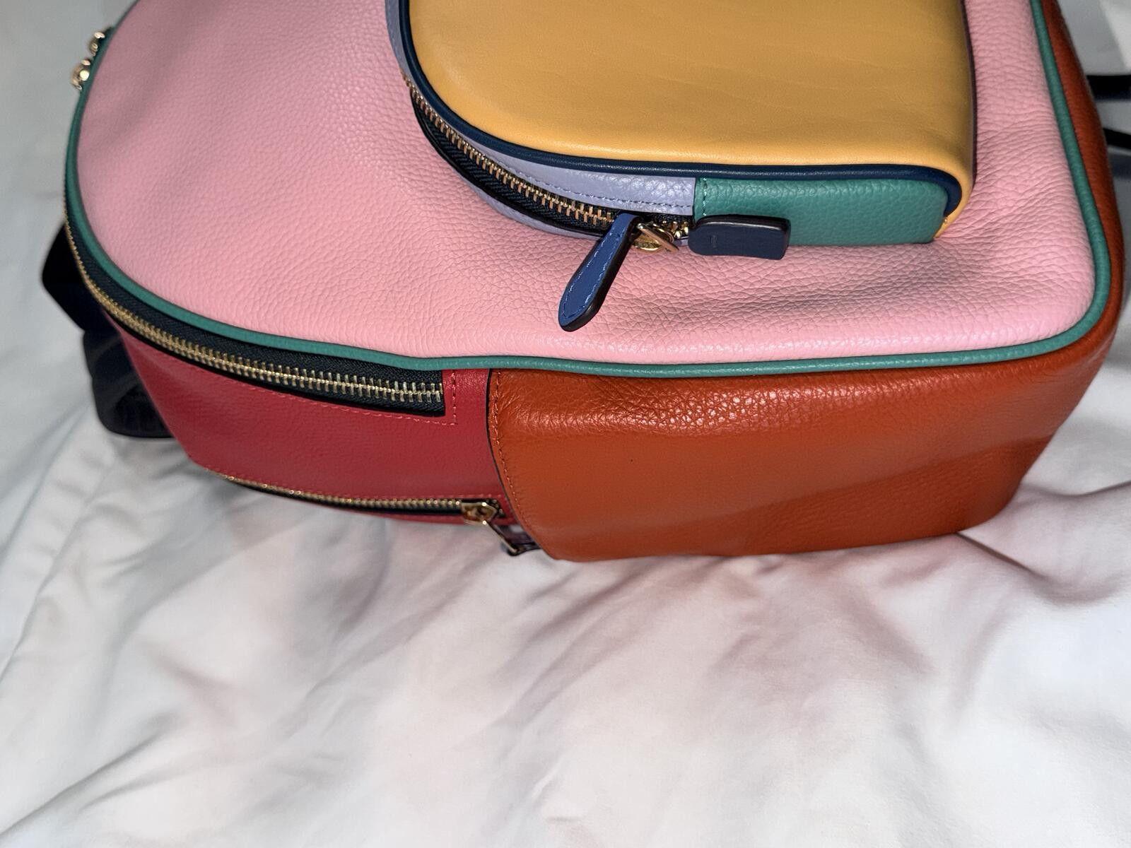 Coach Coach Court Backpack In Colorblock Gold/Powder-Pink-Multi Size ONE SIZE - 3 Thumbnail