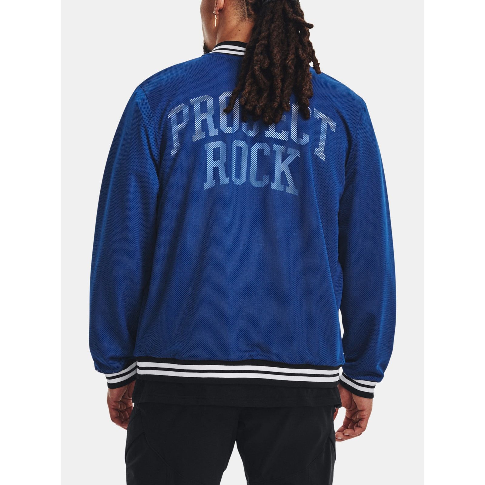Under Armour Under Armour Project Rock Mesh Varsity Blue Jacket Mens Lrg Size US L / EU 52-54 / 3 - 2 Thumbnail