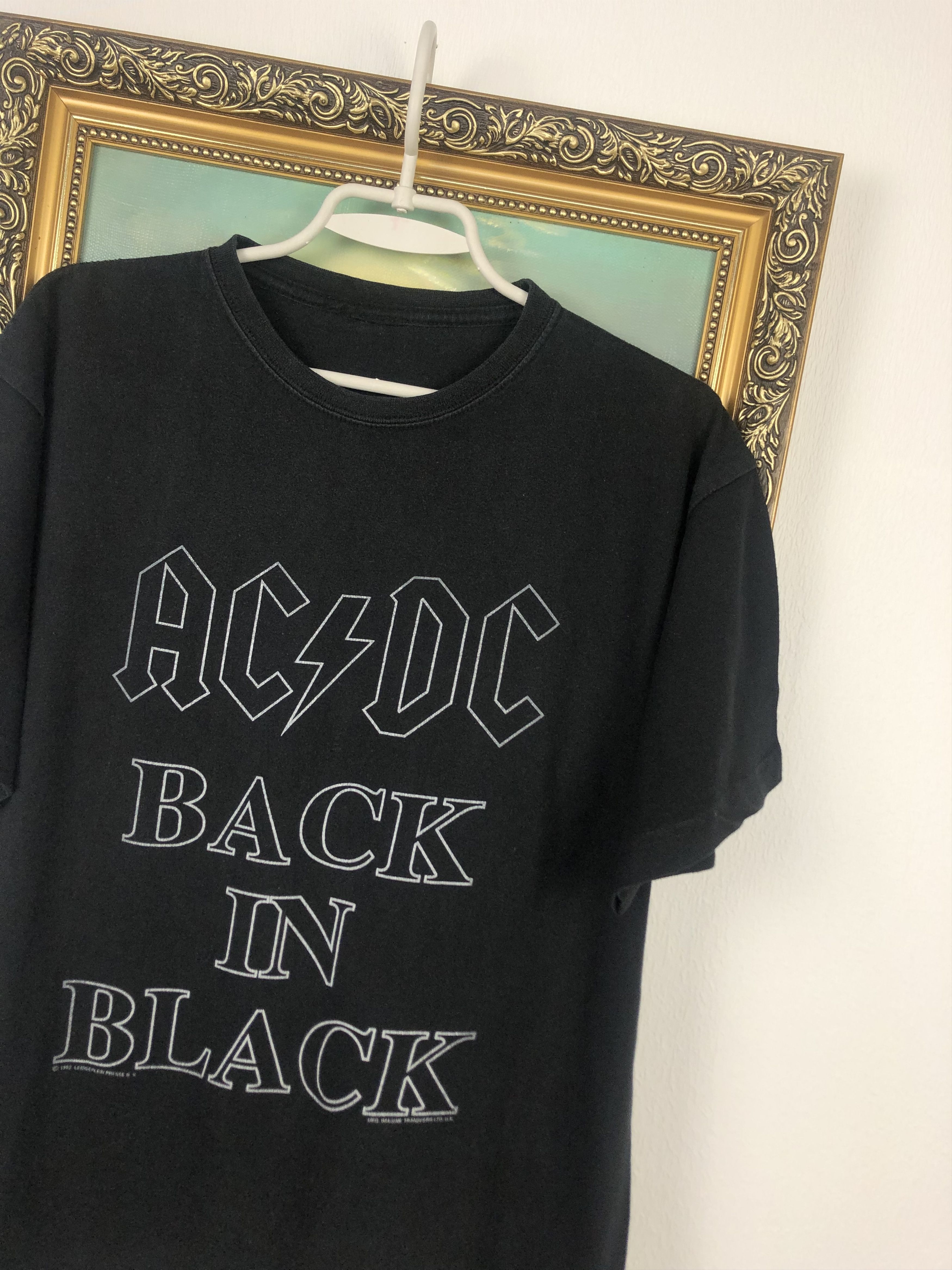 Band Tees Vintage ACDC Back In Black Band Tee Shirt Jersey Rare Hype Size US L / EU 52-54 / 3 - 4 Thumbnail
