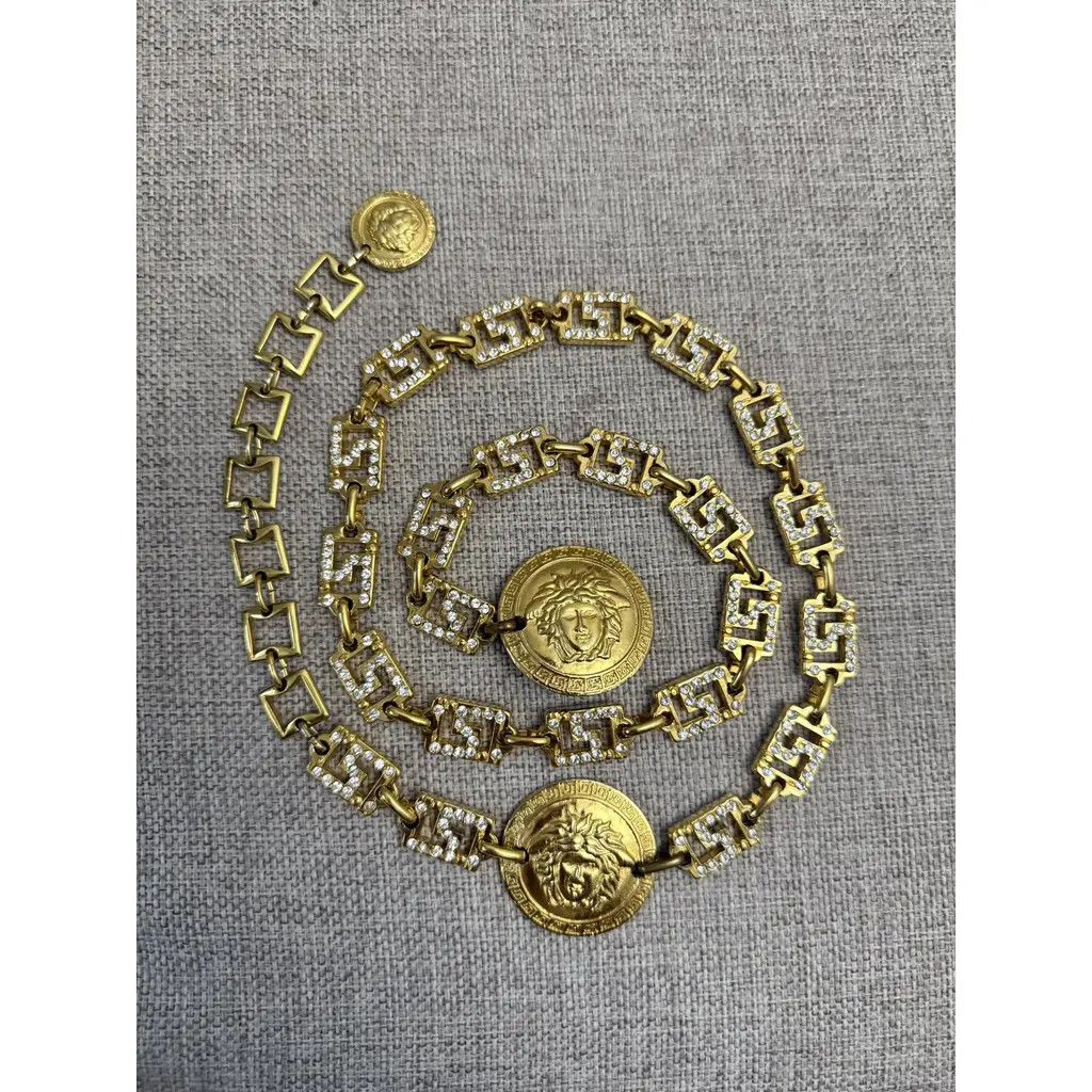 Other Vintage Gianni Versace Medusa Belt 1990s Gold Chain Belt Size ONE SIZE - 2 Thumbnail