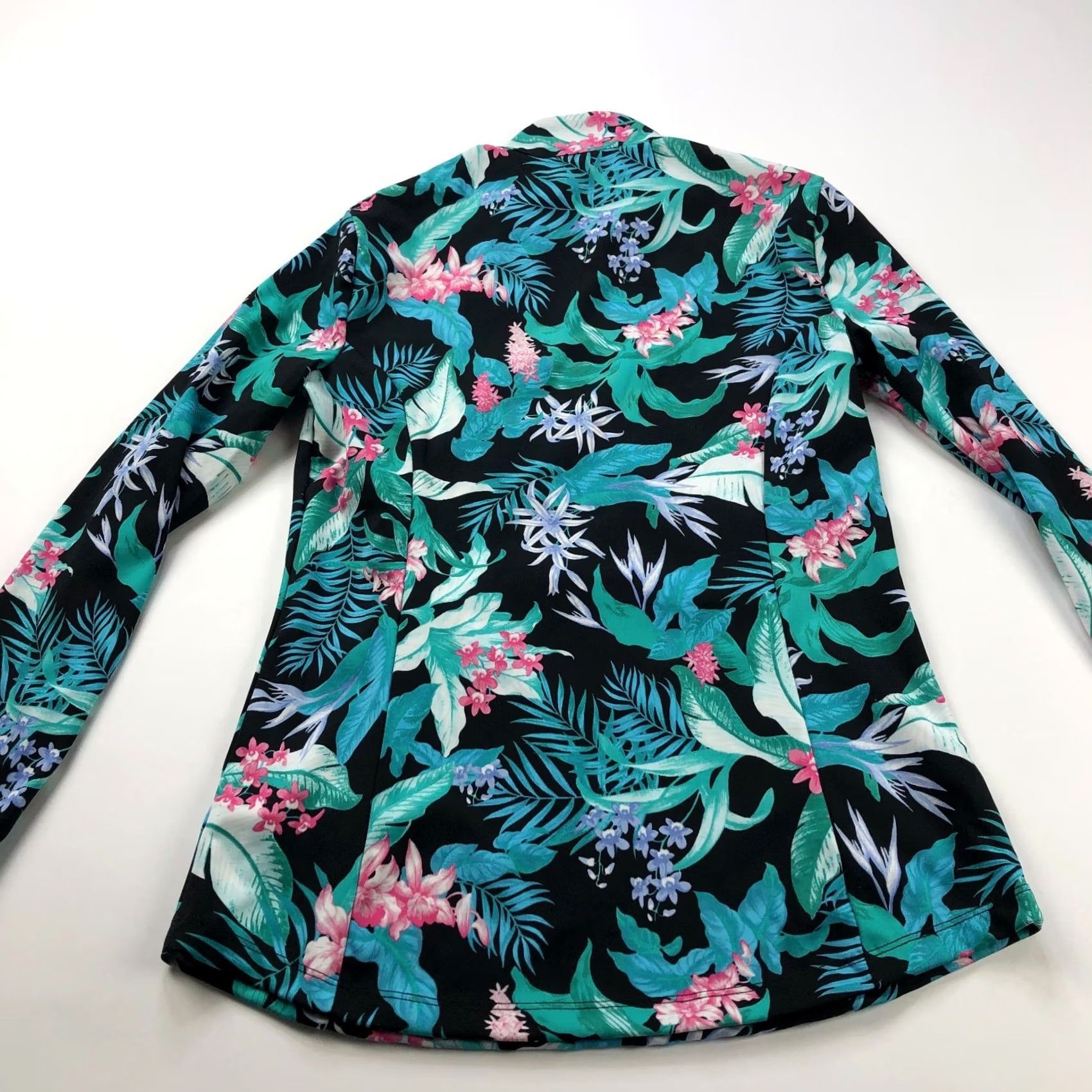 Tommy Bahama Tommy Bahama Golf 1/4 Zip Long Sleeve Pullover Floral Black Green Size S / US 4 / IT 40 - 7 Thumbnail