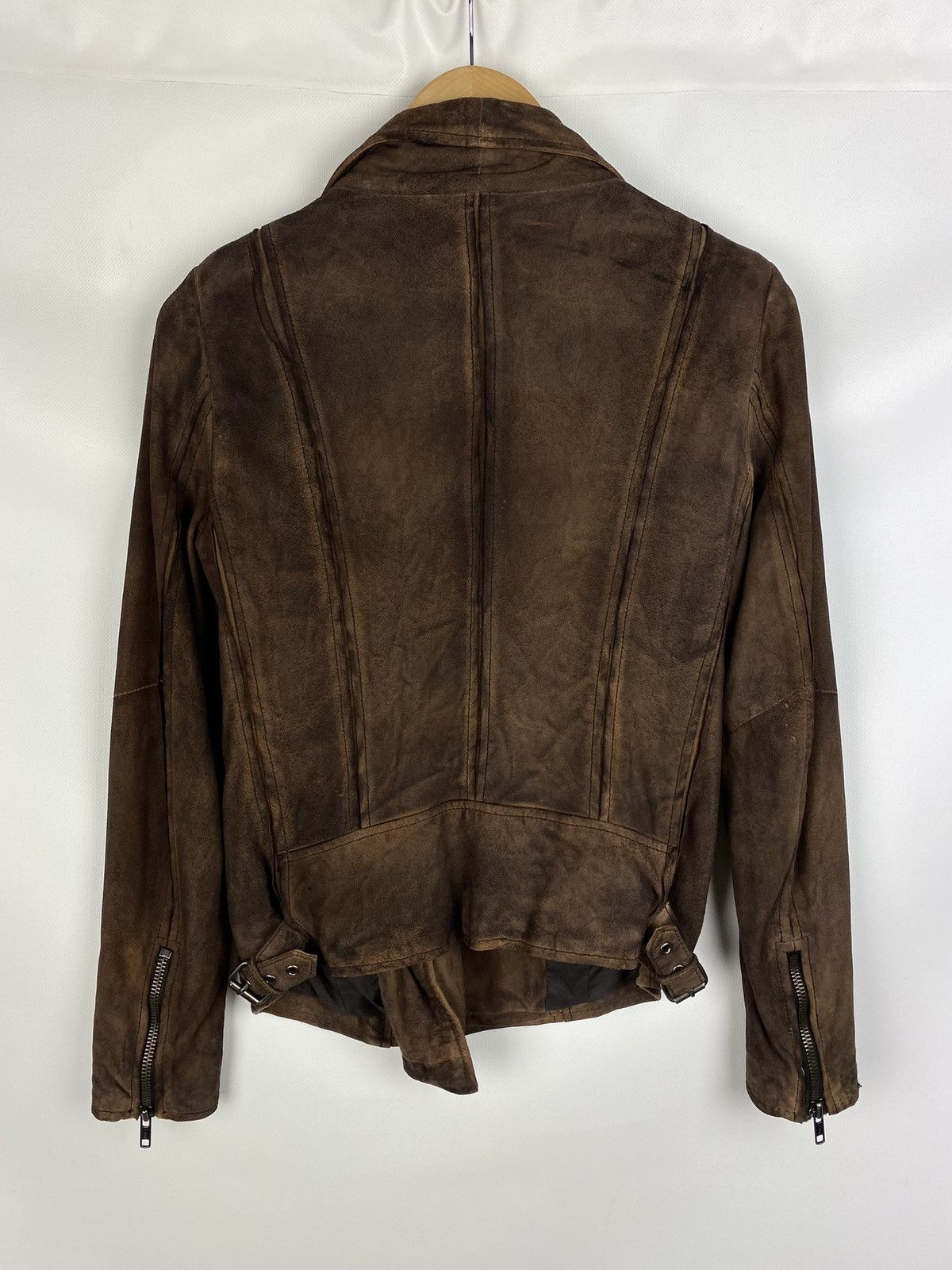 Designer × Muubaa Muubaa ladies goat suede avant-garde biker jacket Size M / US 6-8 / IT 42-44 - 15 Thumbnail