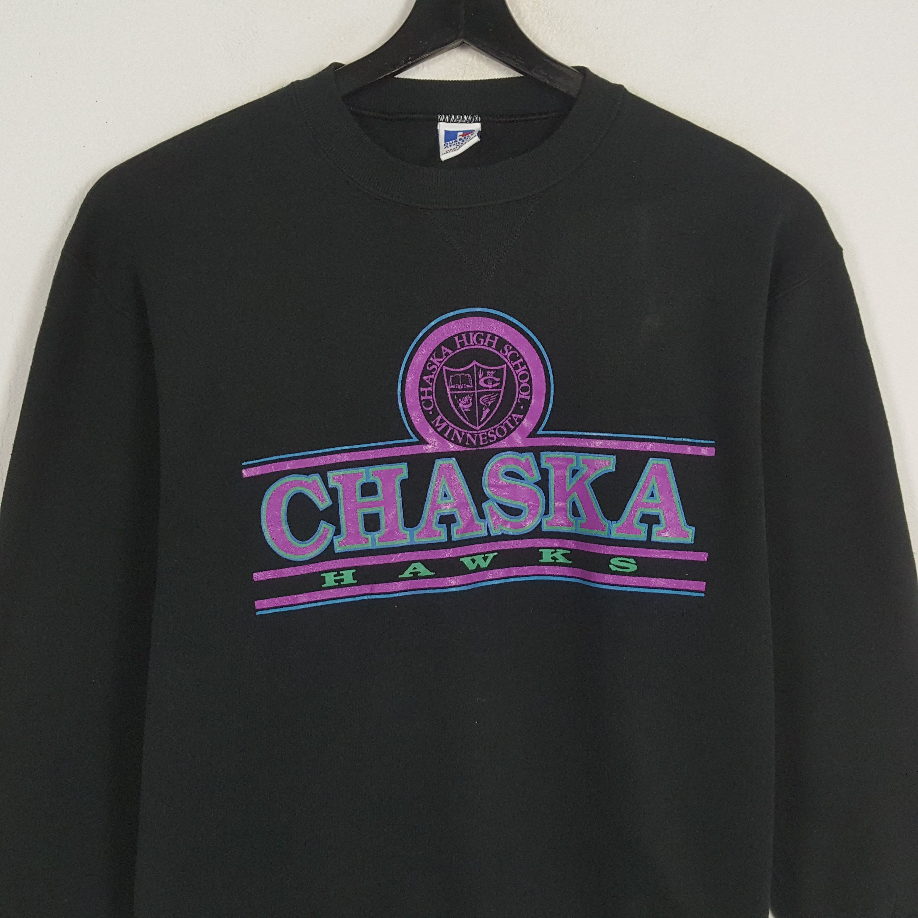 Russell Athletic × Vintage CHASKA HAWKS High School Minnesota Vintage Sweatshirt Size US L / EU 52-54 / 3 - 2 Thumbnail