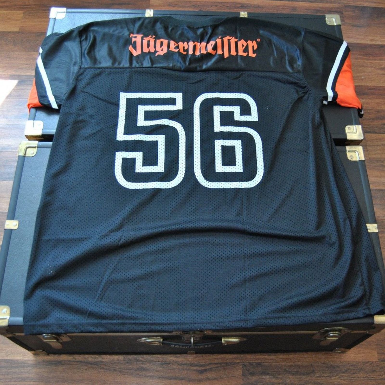 Jagermeister Jägermeister X-Large Black and Orange #56 Football Jersey Size US XL / EU 56 / 4 - 7 Thumbnail