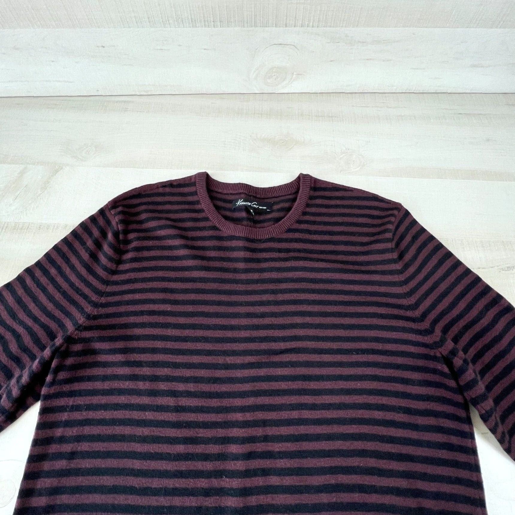 Kenneth Cole Kenneth Cole Women's Medium Multicolor Striped Pullover Sweater Cashmere Blend Crew Neck Long Sleeve Size M / US 6-8 / IT 42-44 - 2 Thumbnail