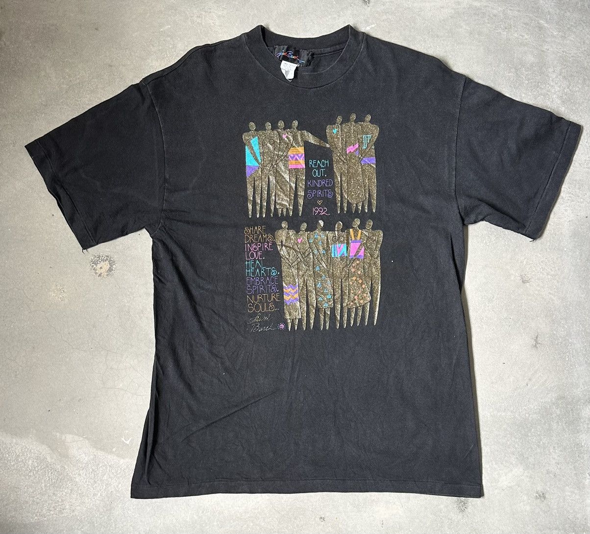 Vintage VINTAGE LAUREL BURCH KINDER SPIRITS ART TEE Size US M / EU 48-50 / 2 - 1 Thumbnail