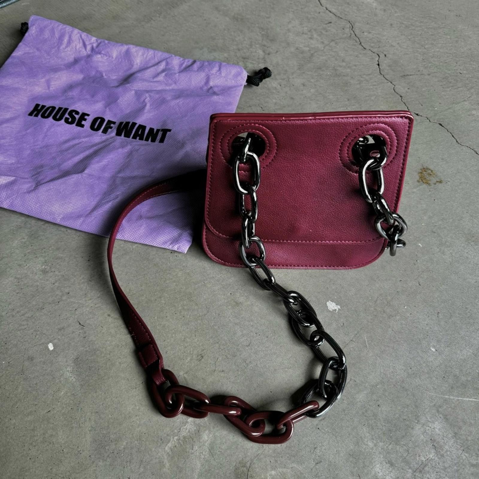 Designer House Of Want H.o.w." We Are Mini Shoulder Bag In Burgundy in Red, Women's