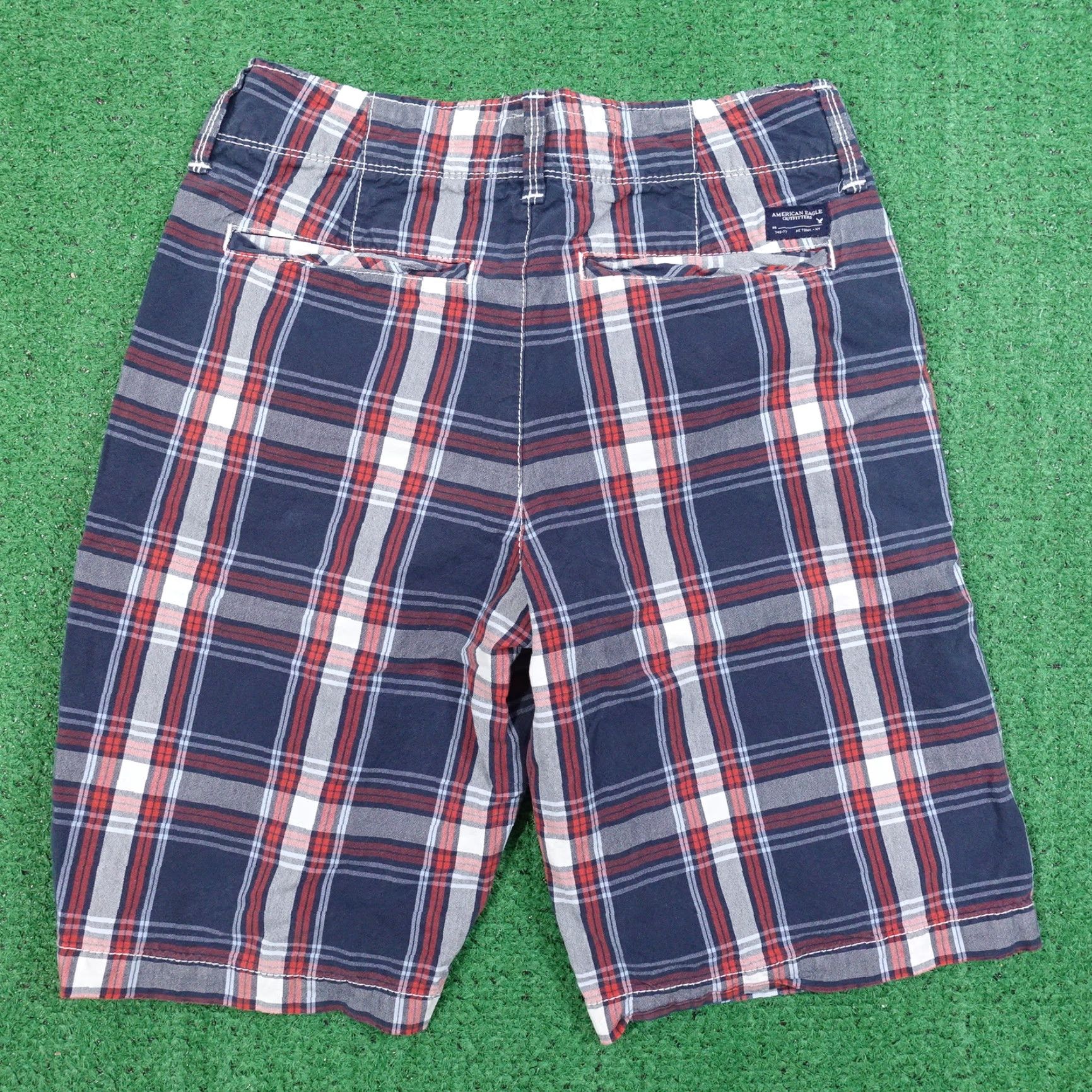 Vintage American Eagle Mens Shorts Size 26 Plaid Cotton Casual Regular Fit Fall Spring Summer Winter Size US 26 / EU 42 - 3 Thumbnail