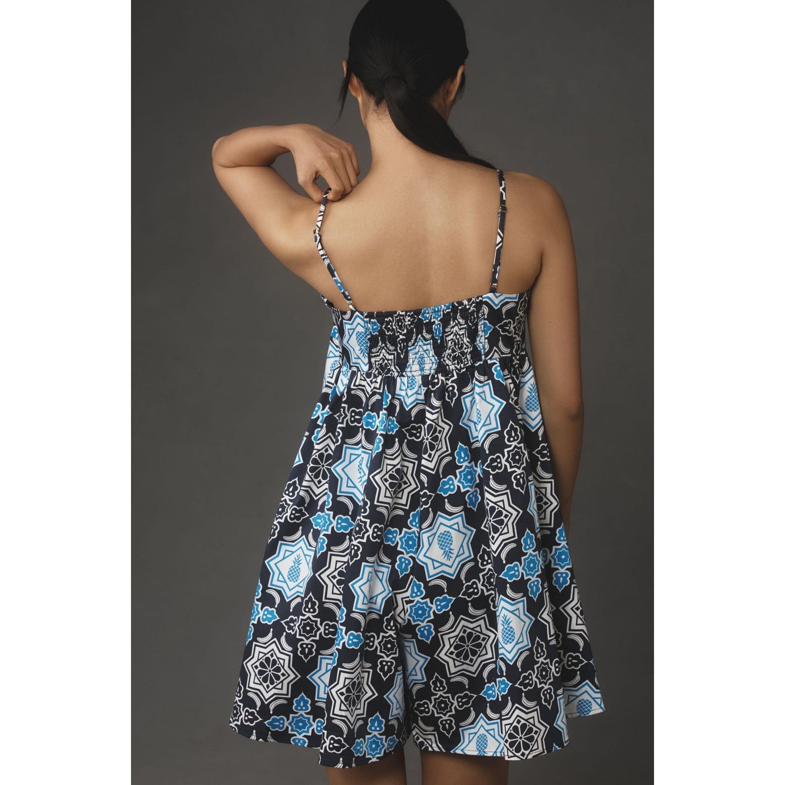 Anthropologie New Anthropologie Hutch Bandeau Romper $160 LARGE Blue Size 34" / US 12 / IT 48 - 3 Thumbnail