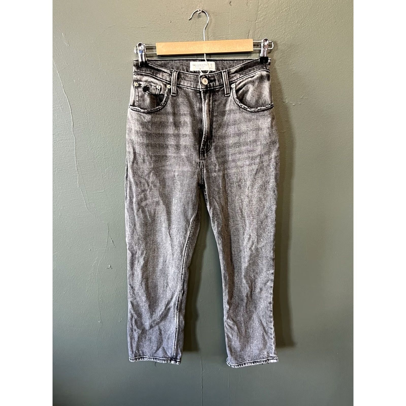Abercrombie & Fitch Abercrombie & Fitch Womens Black Denim Ankle Ultra High Rise Jeans 2S/26 Pants Womens Size 26" / US 2 / IT 38 - 2 Thumbnail