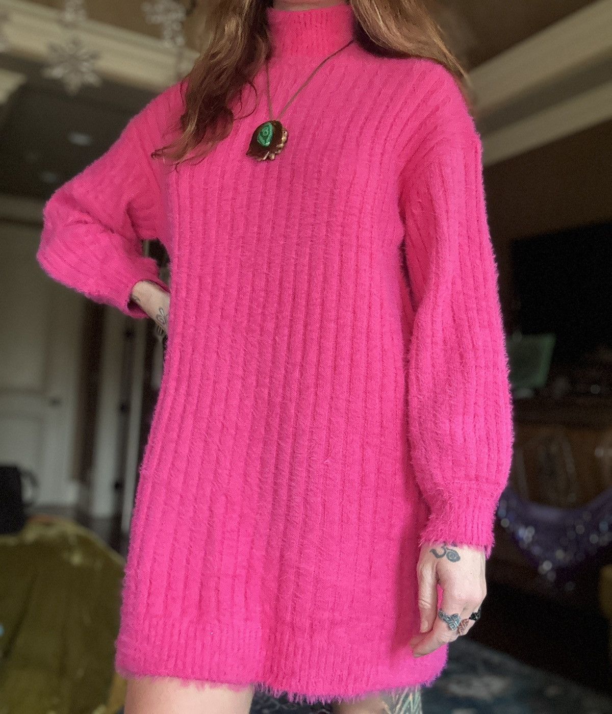 Anthropologie Pink Dress Size L / US 10 / IT 46 - 5 Thumbnail
