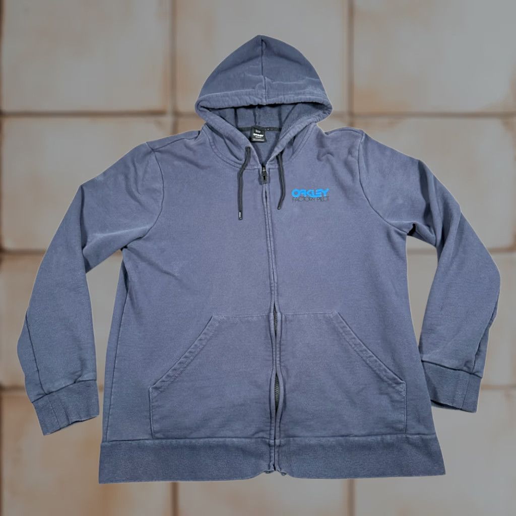 Oakley Oakley Sweater Adult XL Blue Zip Hoodie Motocross Factory Pilot Oakley Size US XL / EU 56 / 4 - 1 Thumbnail