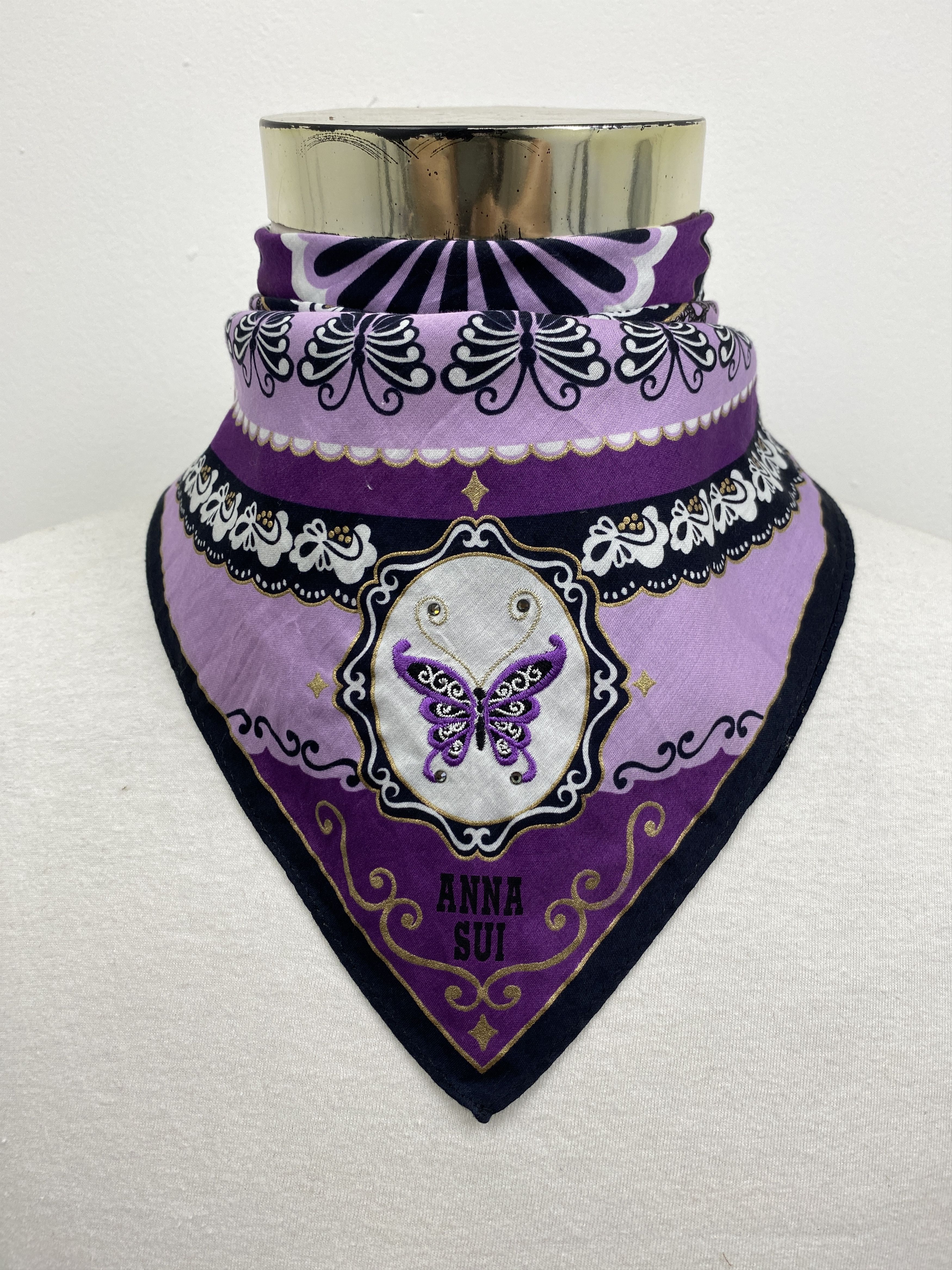 Anna Sui × Vintage Anna Sui Handkerchief / Bandana / Neckerchief HKC0279 Size ONE SIZE - 2 Thumbnail