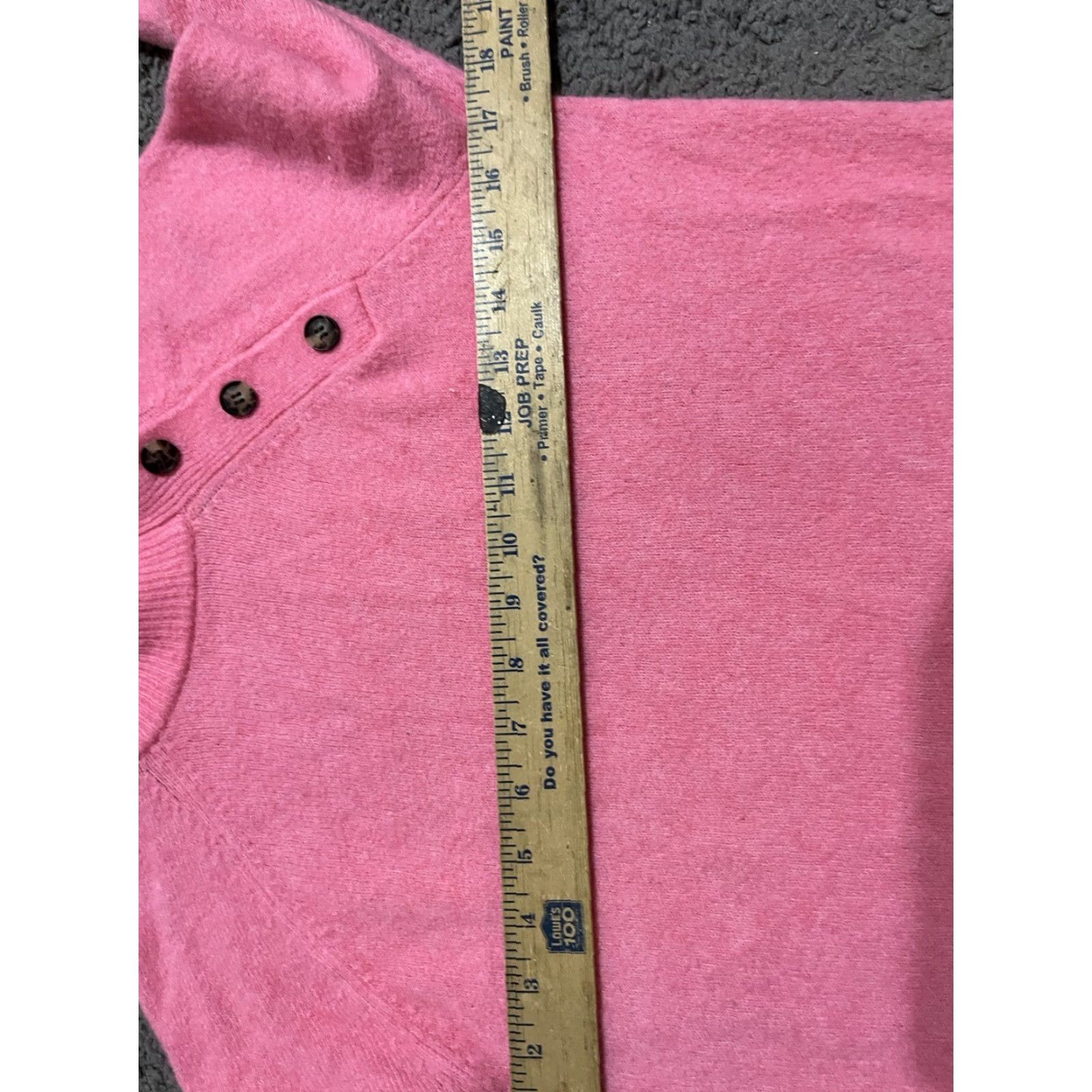 J.Crew J.CREW Solid Womens Pink Mock Neck XS Sweater Button Front Pullover Lightweight Casual BarbiEcore Size XS / US 0-2 / IT 36-38 - 4 Thumbnail