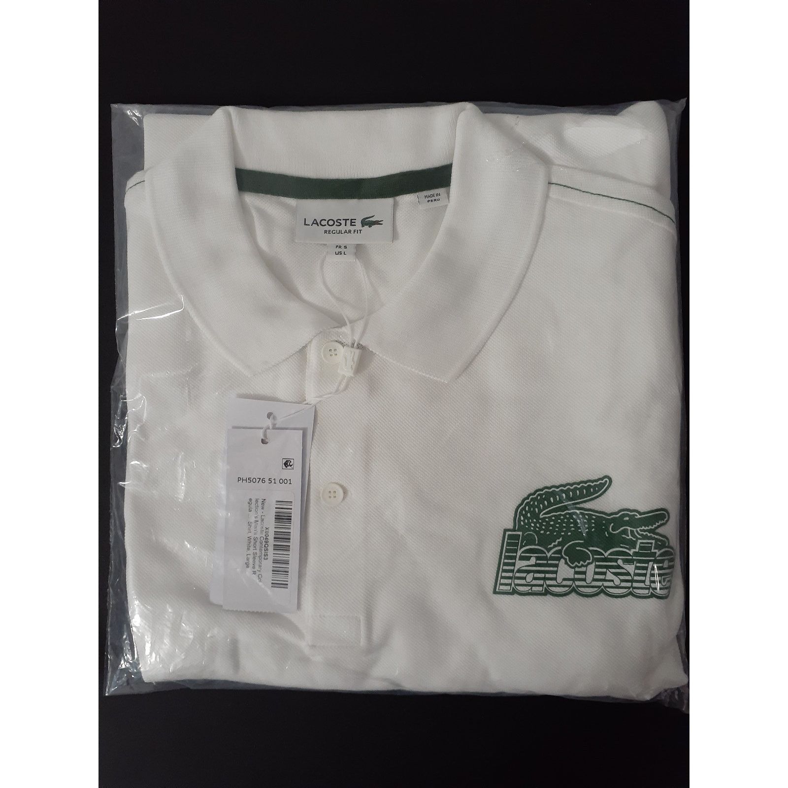 Lacoste Lacoste Mens Contemporary Regular Fit Graphic Polo White L Size US L / EU 52-54 / 3 - 2 Thumbnail