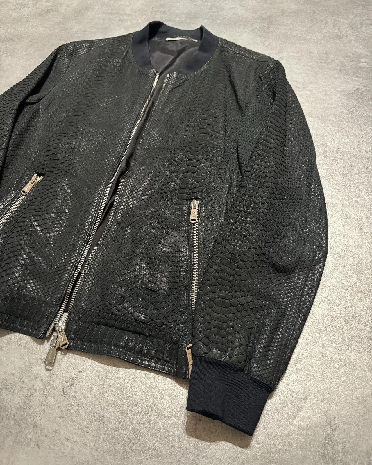 Yves Saint Laurent Python Skin Teddy Jacket